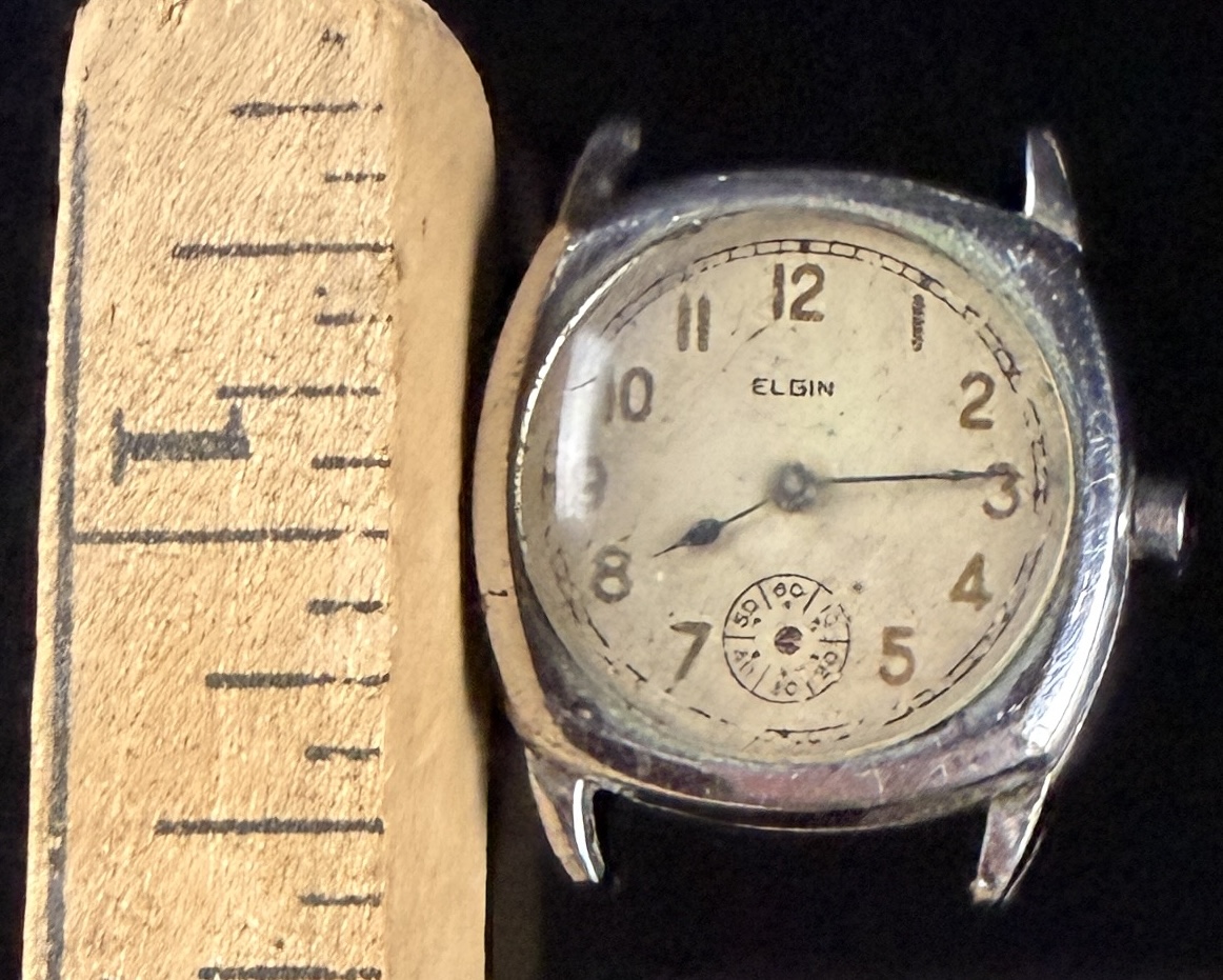 Vintage Elgin Cushion Case Manual Wind Wristwatch