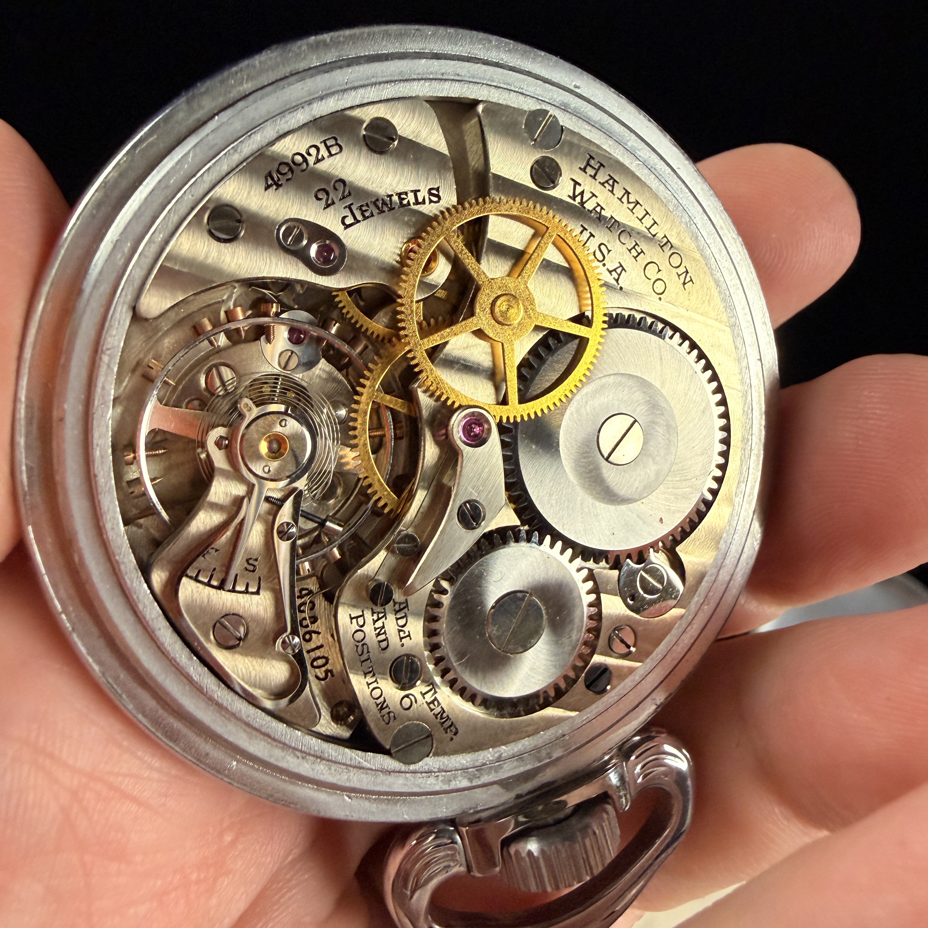 Hamilton Grade 4992B G.C.T. WWII US Military Navigation Pocket Watch