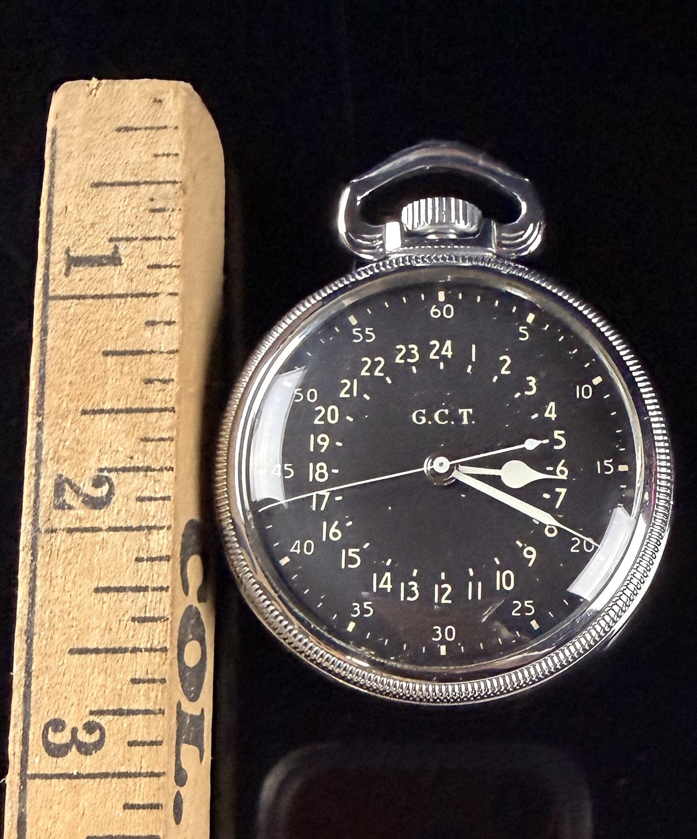 Hamilton Grade 4992B G.C.T. WWII US Military Navigation Pocket Watch