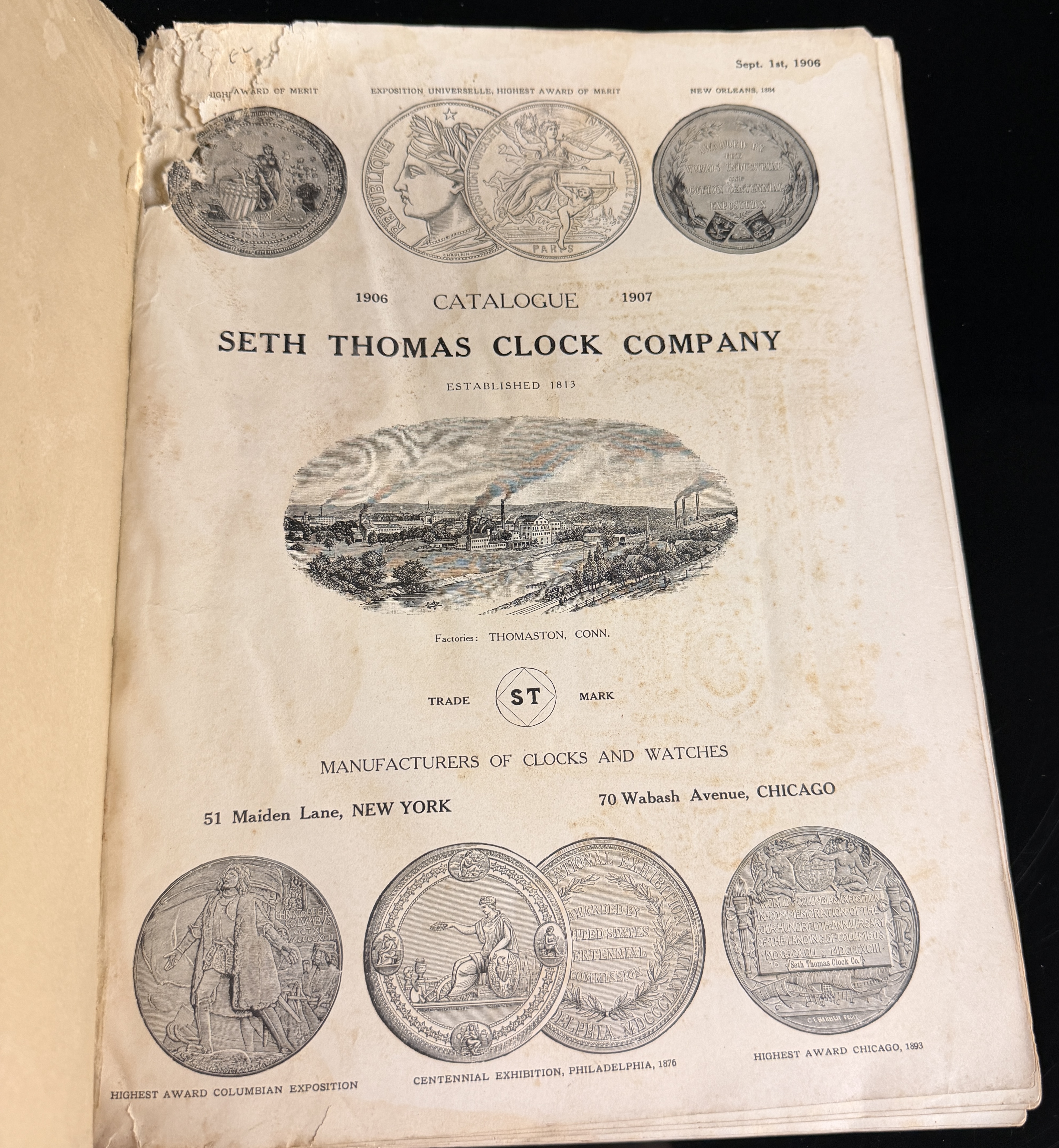 Seth Thomas Clock Company Trade Catalog 1906-1907