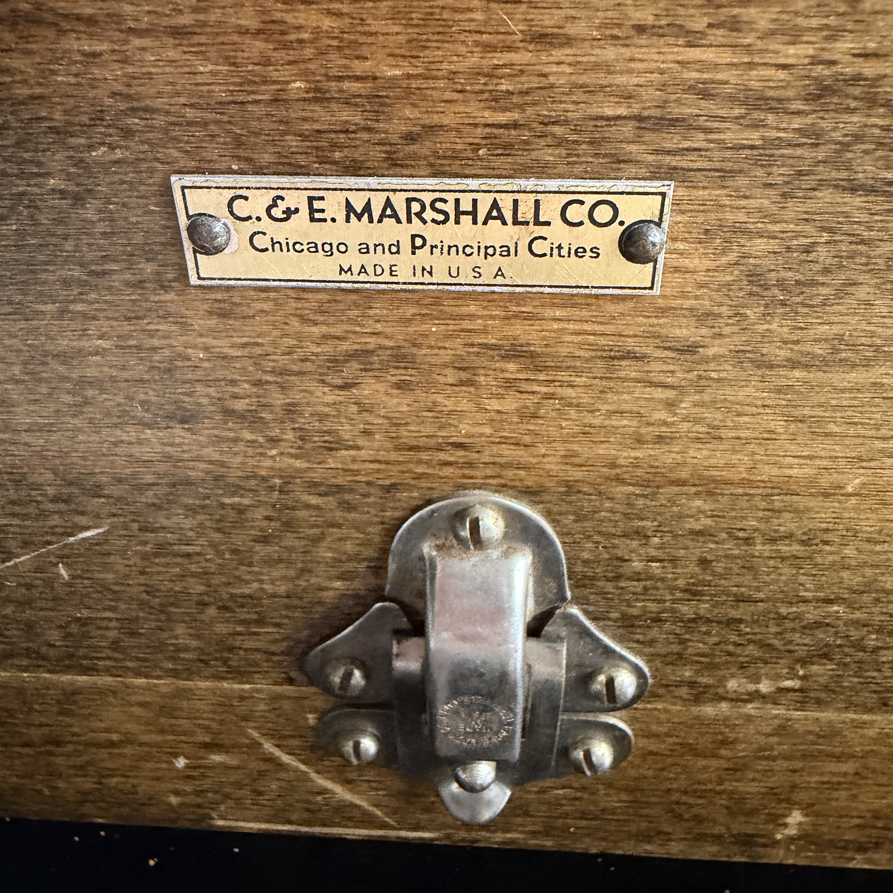 A C. & E. Marshall Co. Vintage Watchmaker Staking Tool Set in Wooden Case