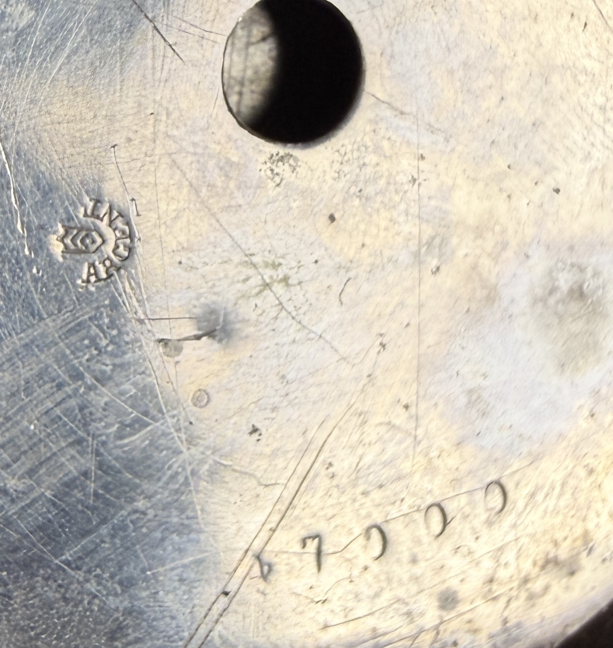 Antique Swiss Open Face Silver Pocket Watch