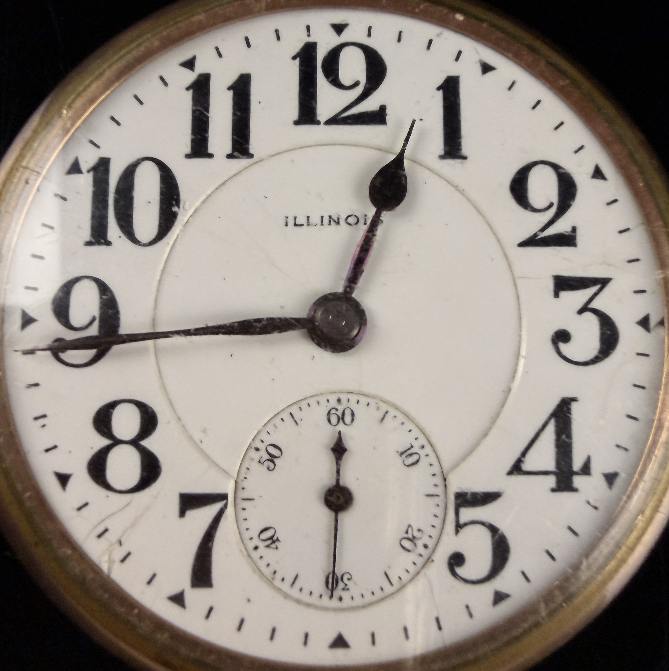 Illinois 16-Size Gold-Filled Open-Face Pocket Watch