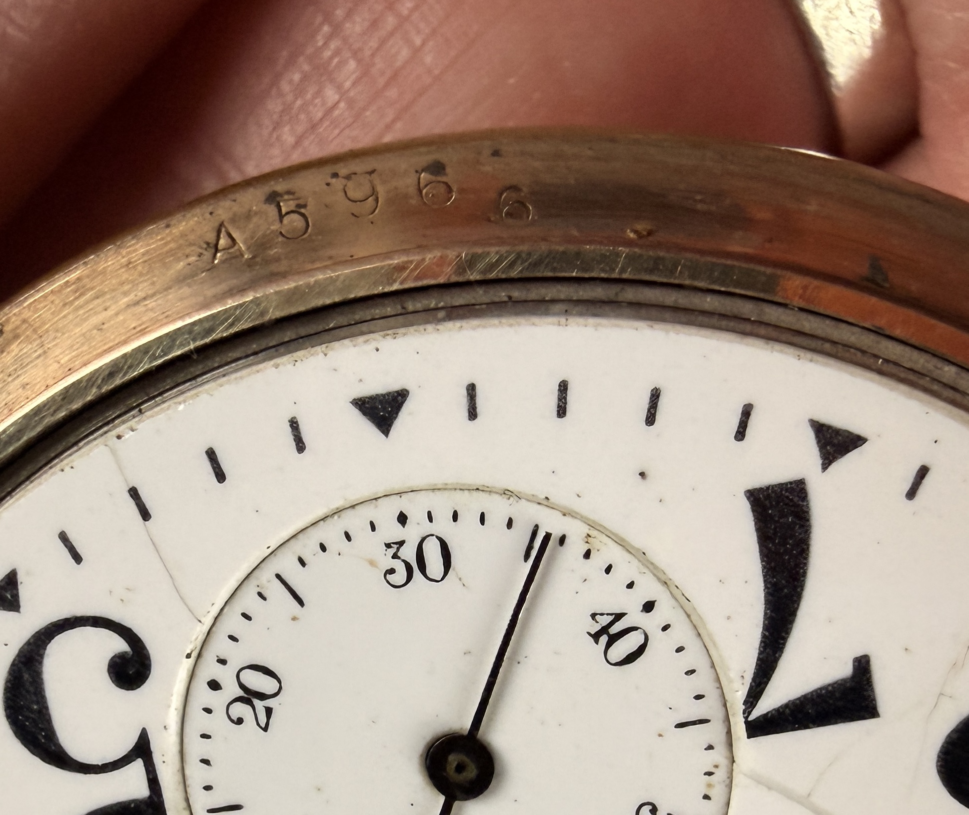 Illinois 16-Size Gold-Filled Open-Face Pocket Watch