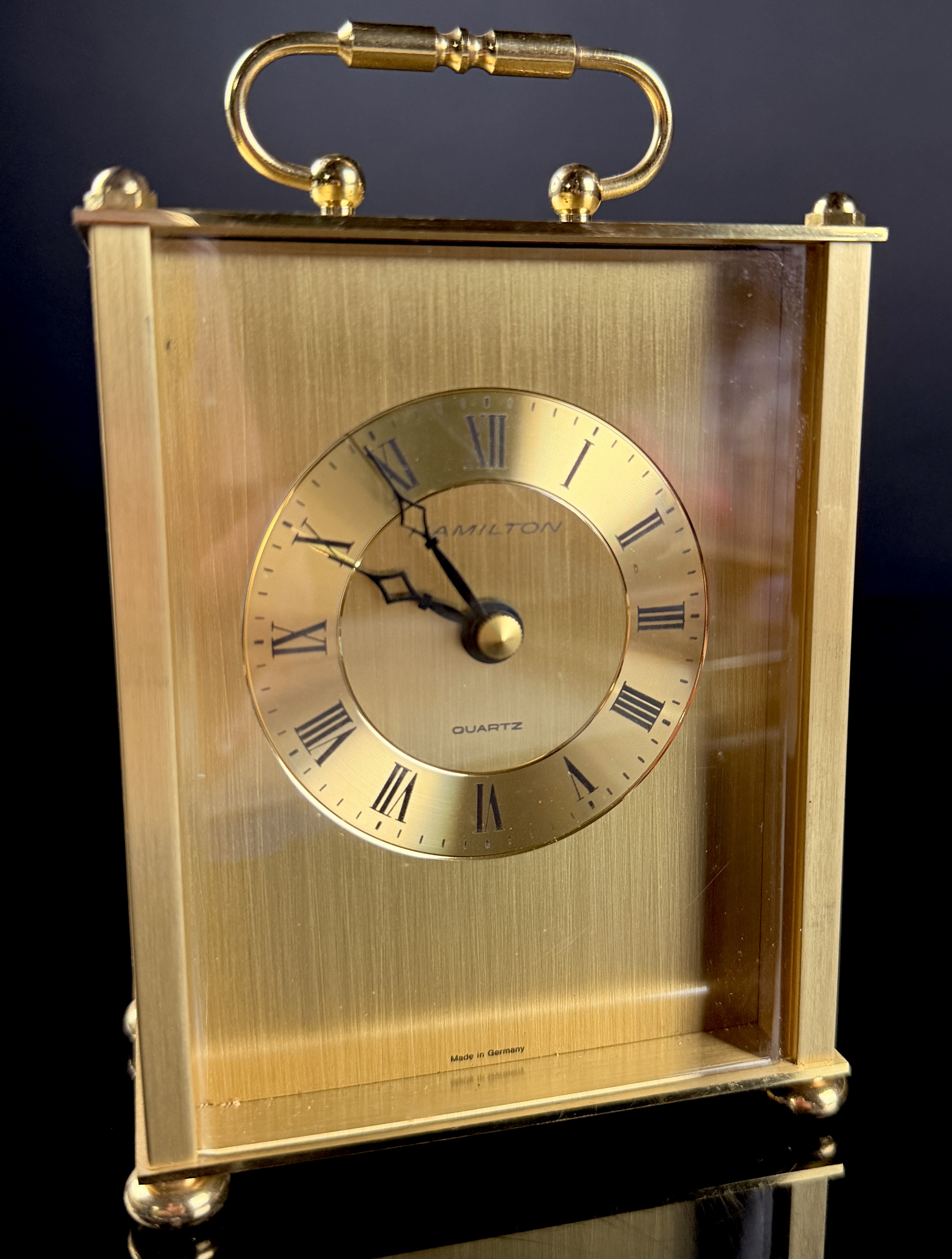 Hamilton Brass Quartz Carriage Clock West Germany