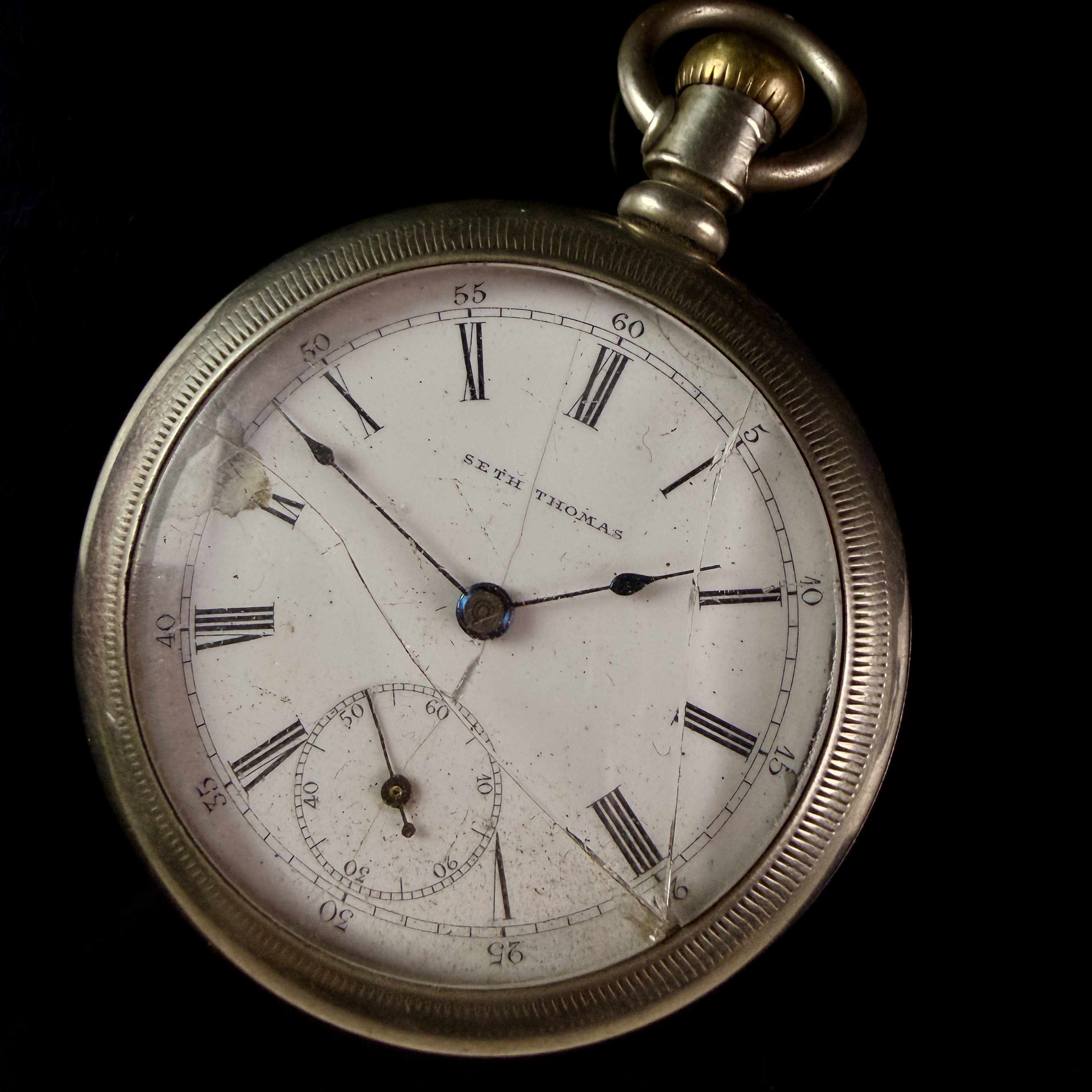 Seth Thomas 18 Size Silverine Open-Face Pocket Watch