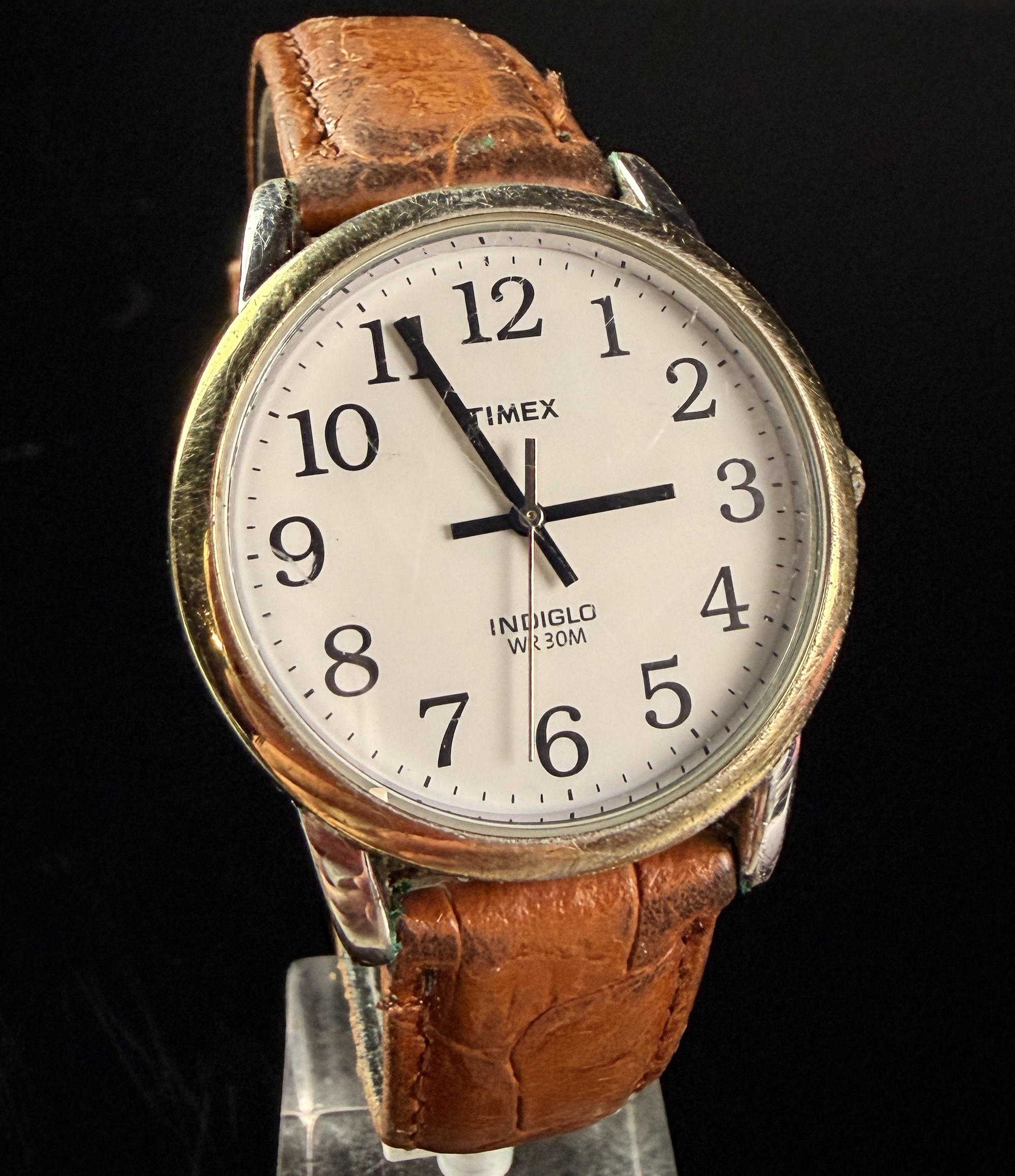 Timex Indiglo Easy Reader Gold-Tone Quartz Wristwatch
