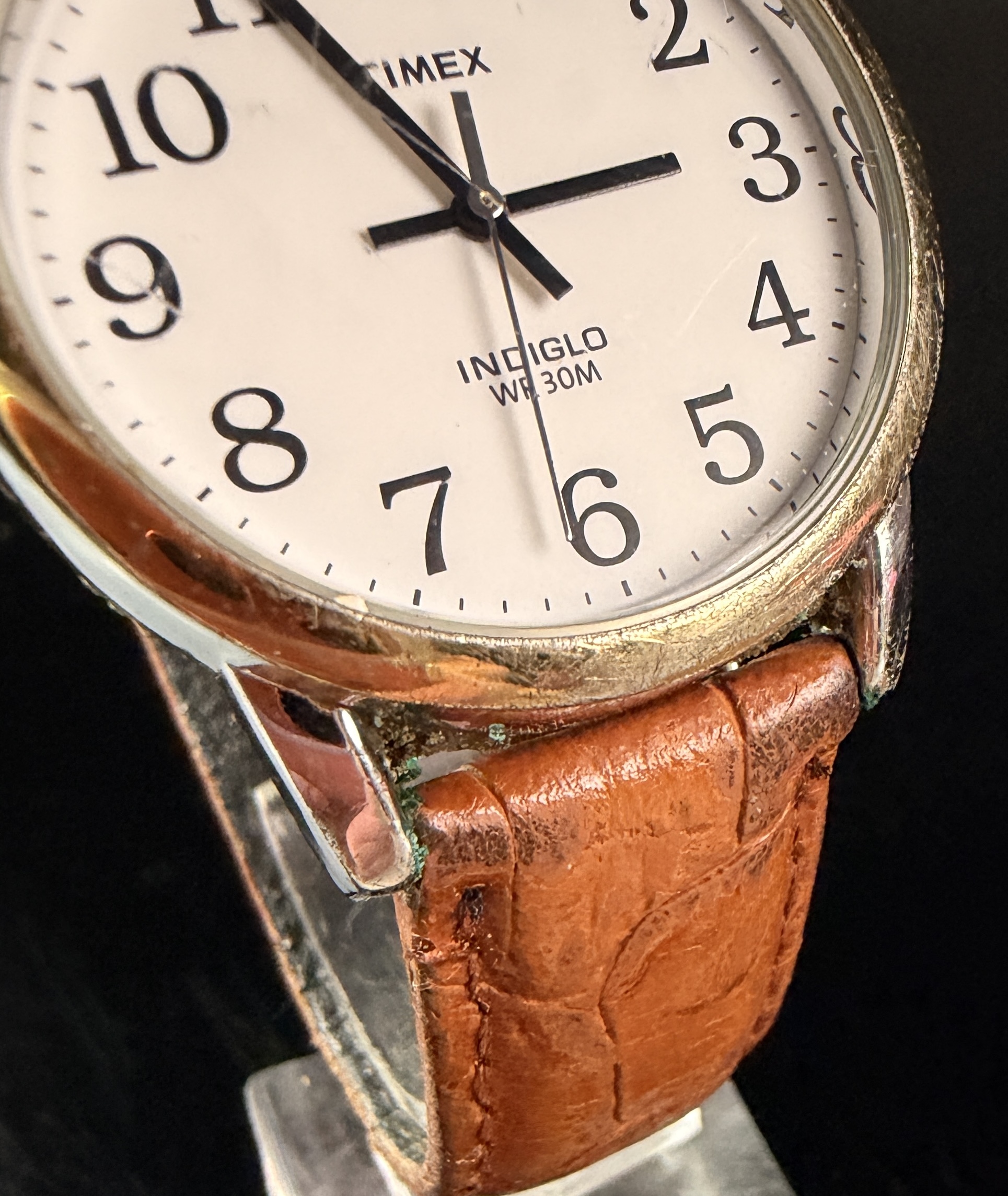 Timex Indiglo Easy Reader Gold-Tone Quartz Wristwatch