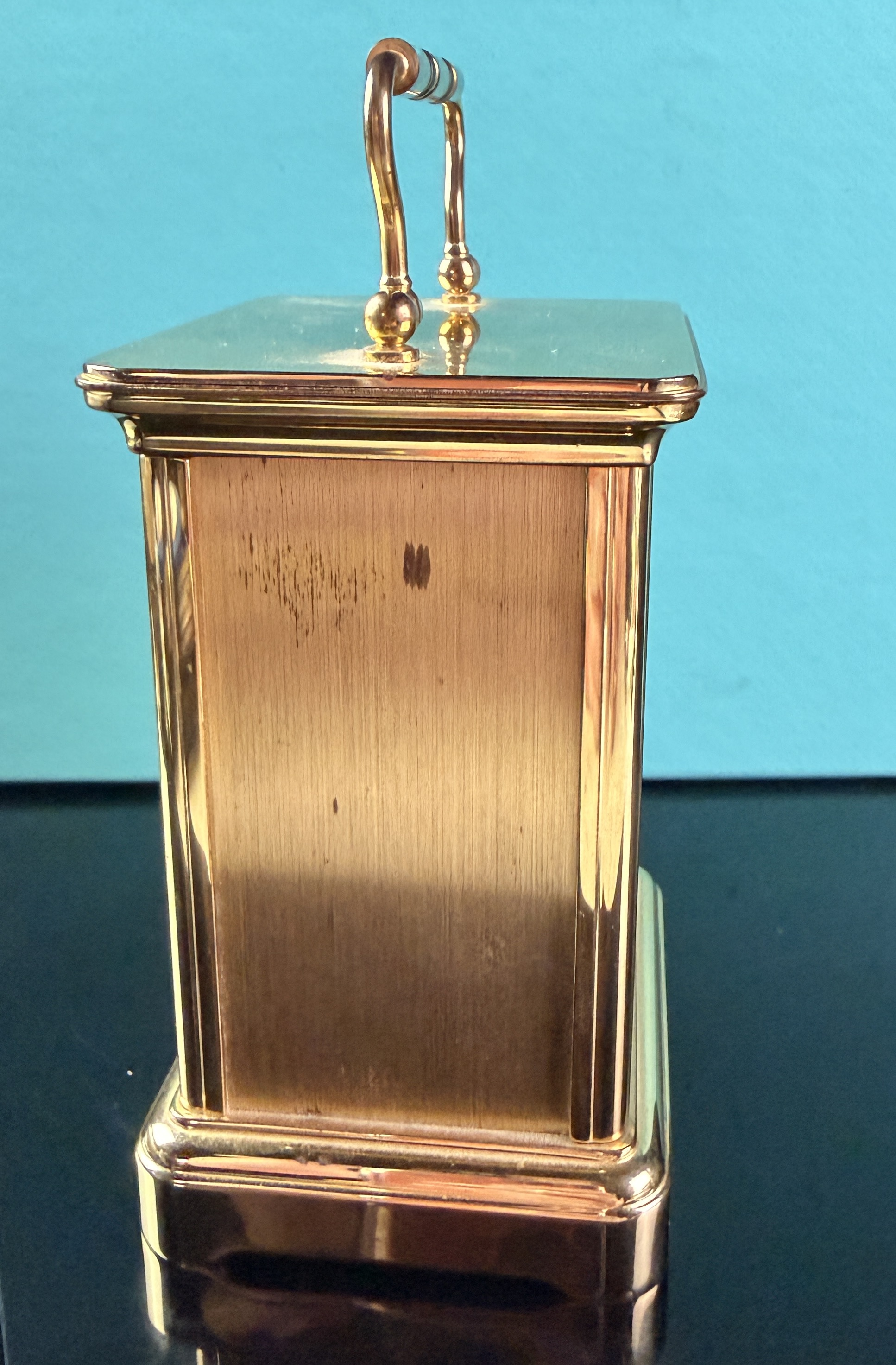 Tiffany & Co. Brass Quartz Carriage Clock with Presentation Box