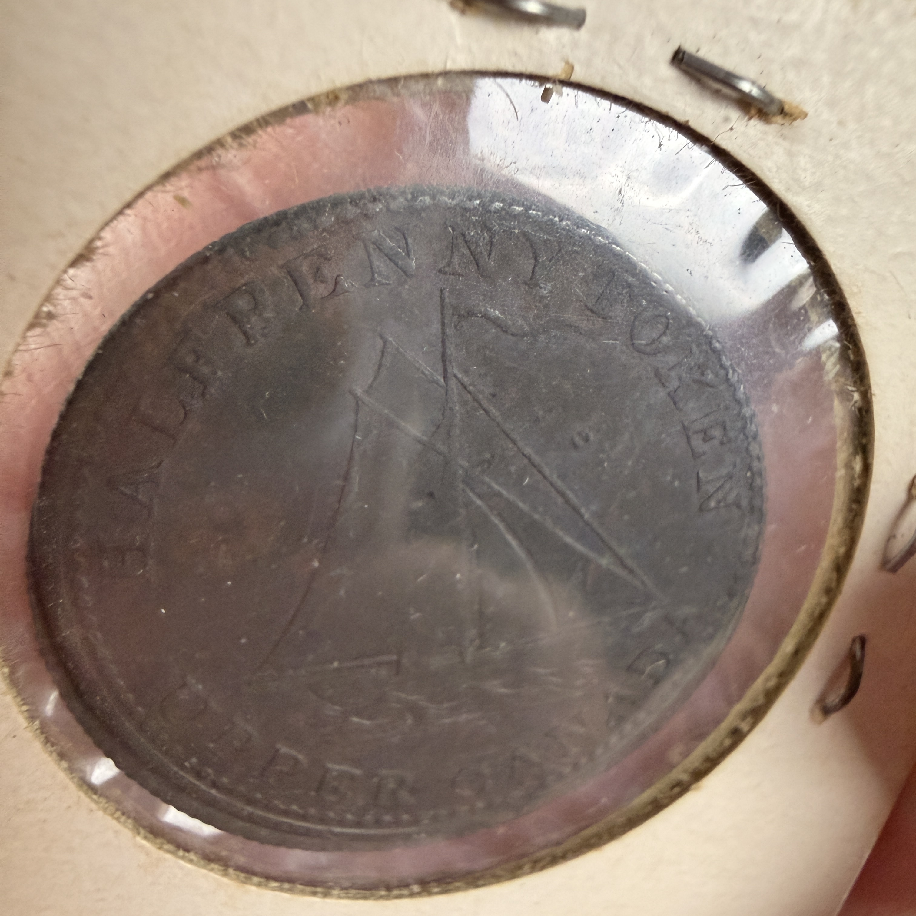 1833 Upper Canada 1/2 Penny Token