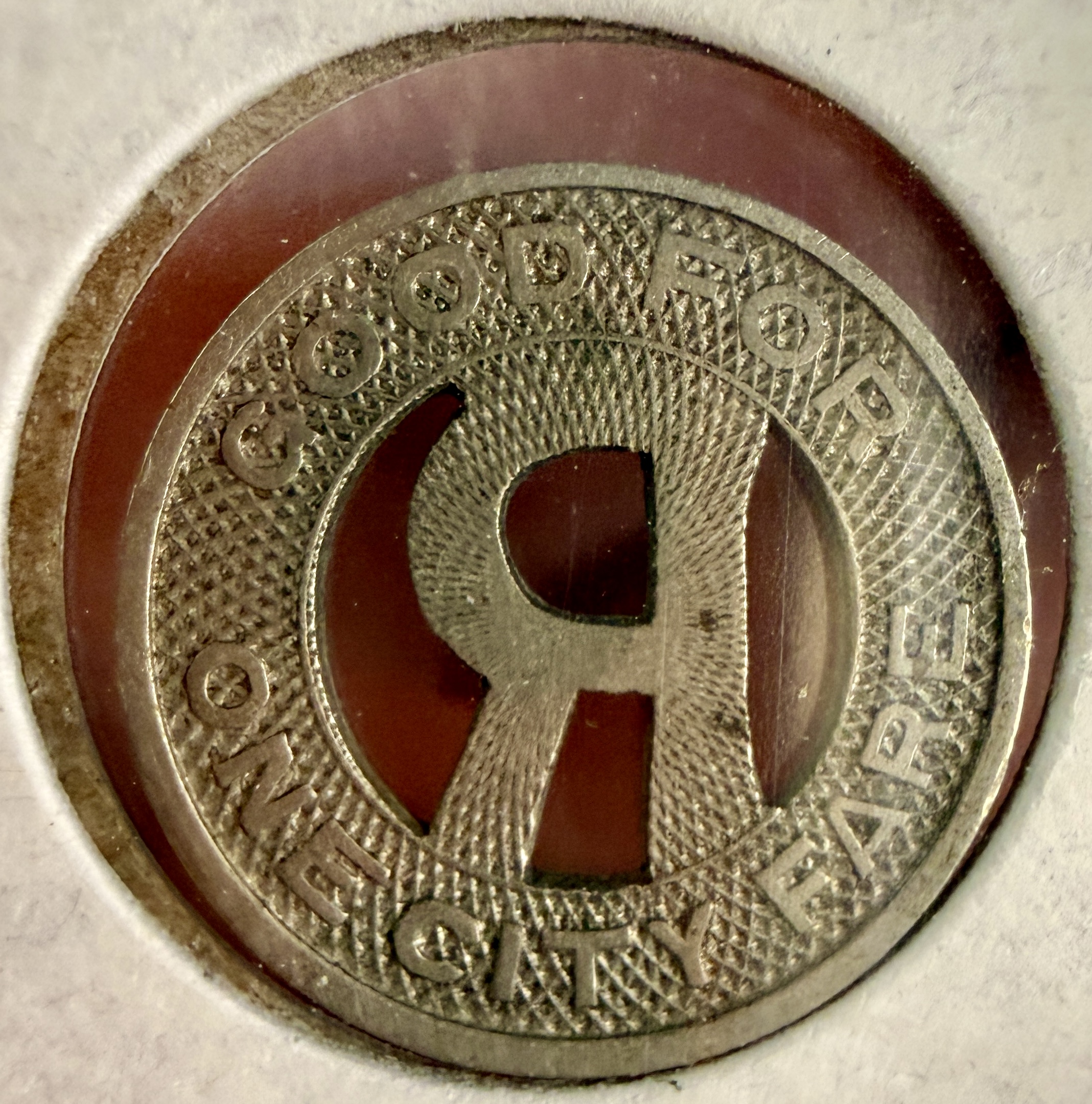 US Rockford, IL Transportation Token, White Metal