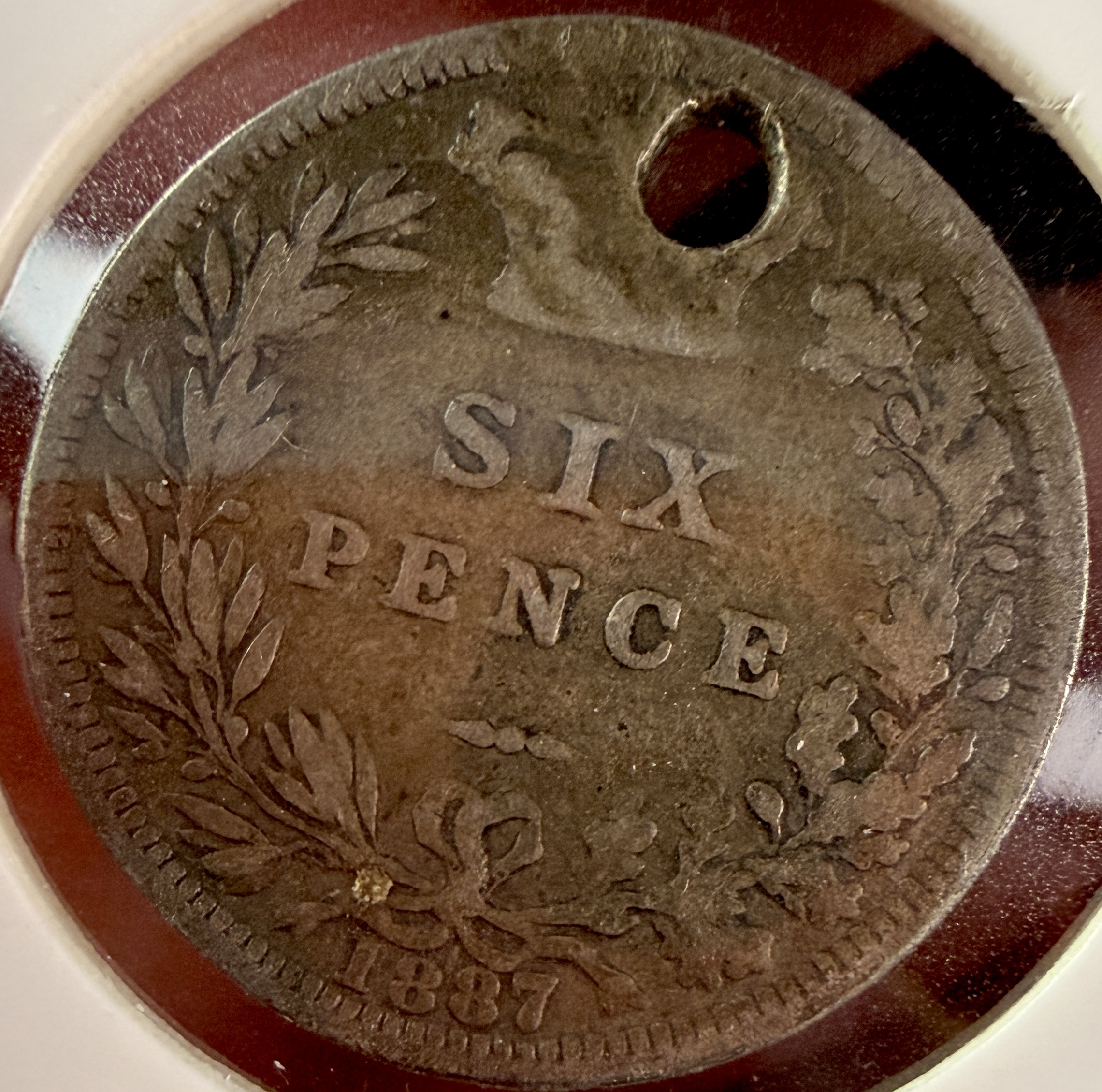 UK 1887 Queen Victoria Silver Sixpence