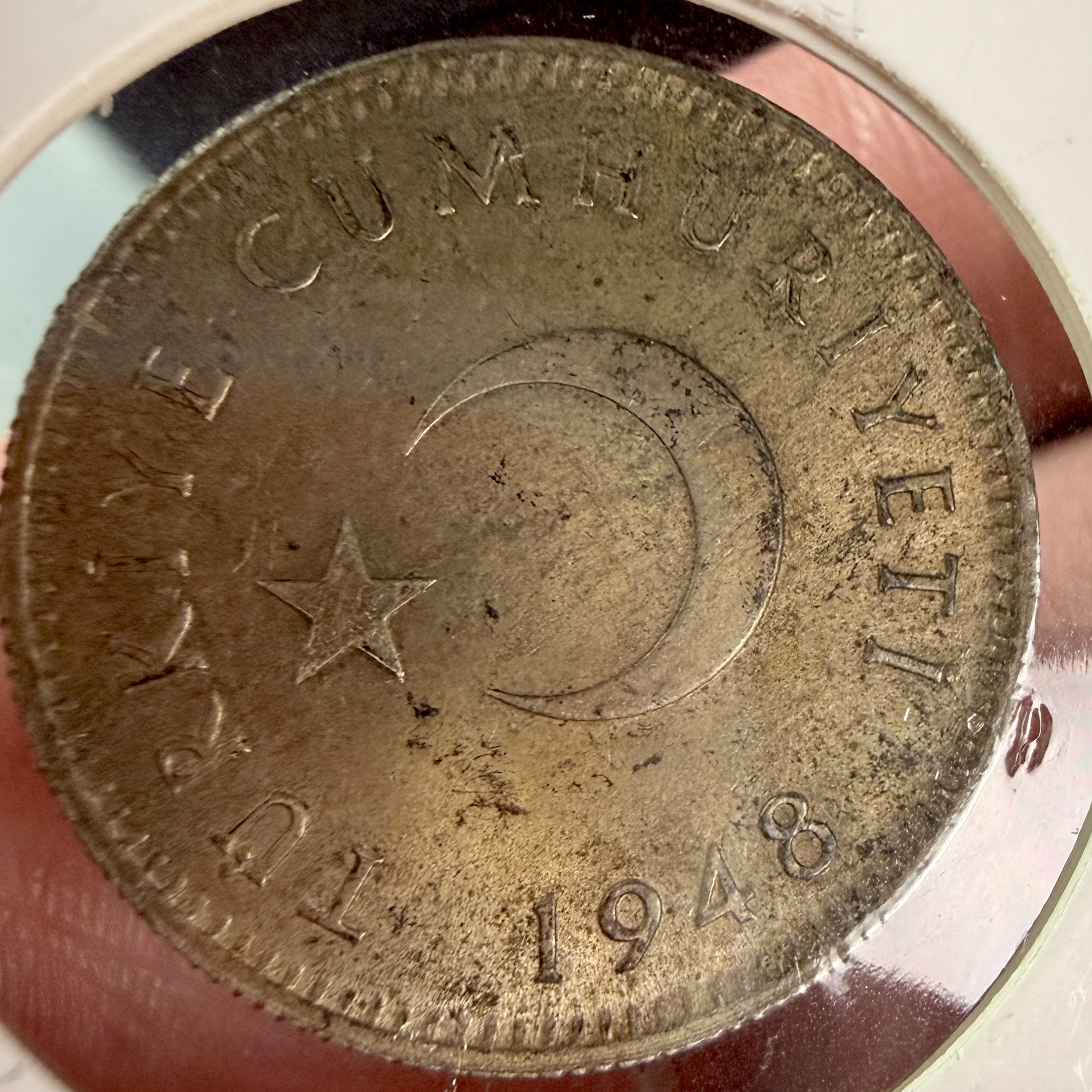 TR 1948 1 Lira Silver Coin