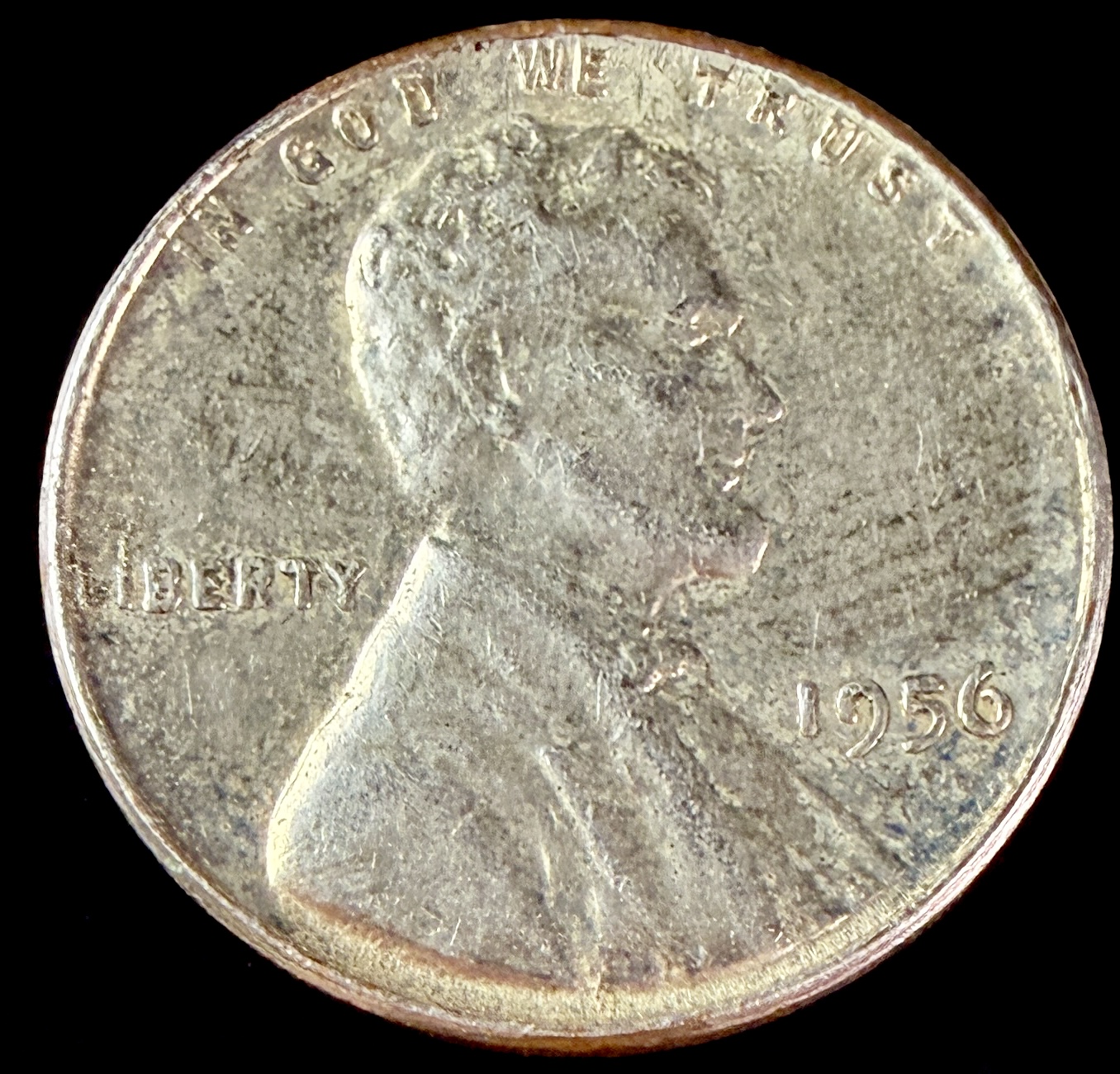US 1956 Lincoln Wheat Cent with Post-Mint Metallic Plating