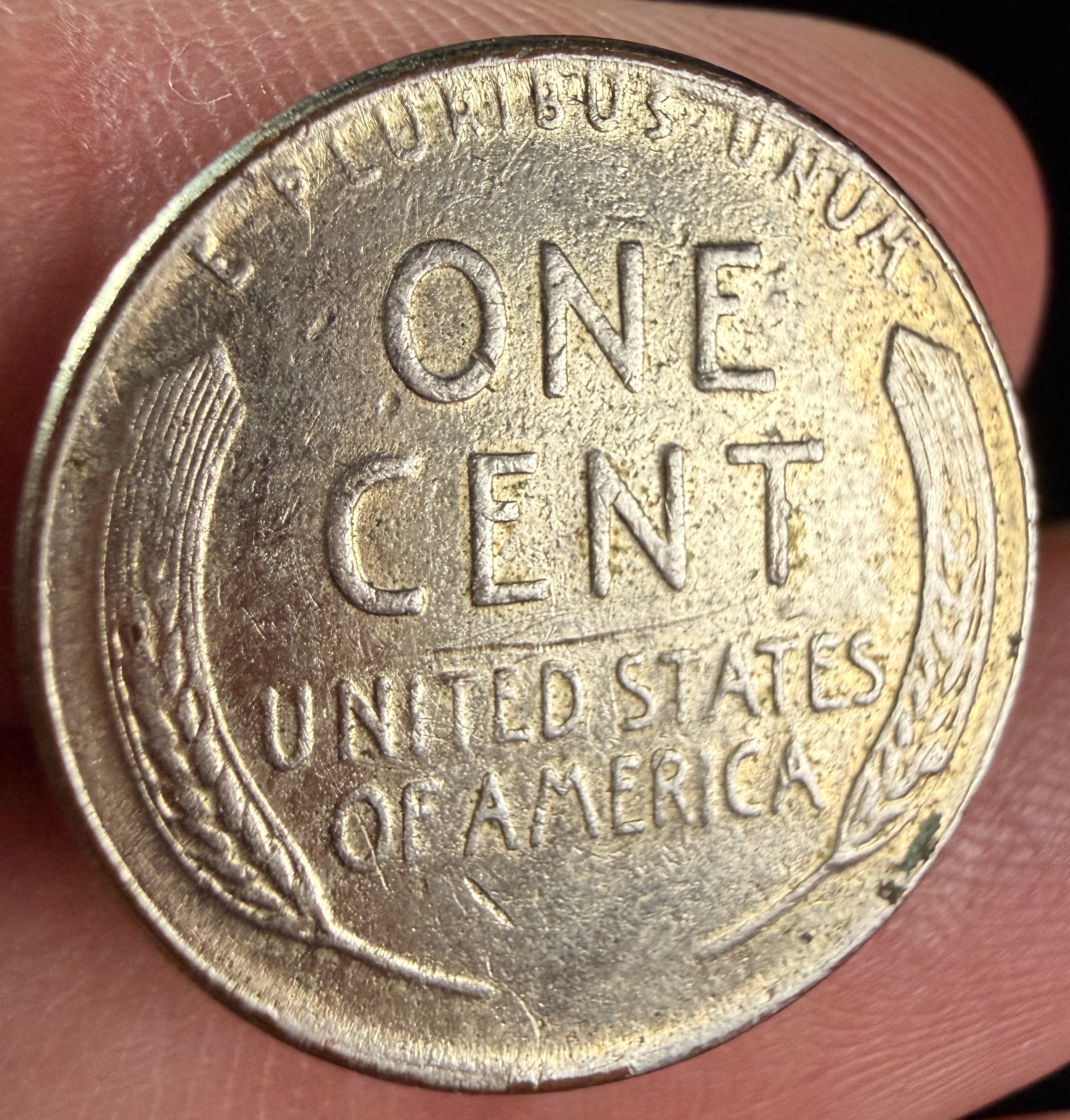 US 1956 Lincoln Wheat Cent with Post-Mint Metallic Plating