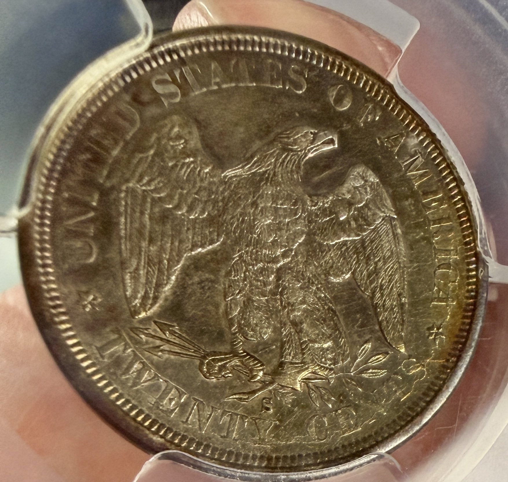 US 1875-S Twenty-Cent Piece PCGS AU Detail