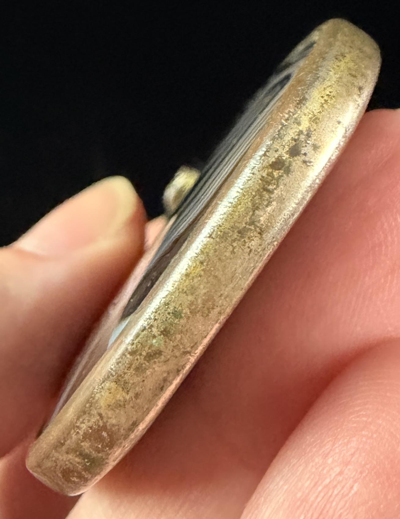 Large Wire Wrapped Banded Agate Teardrop Pendant