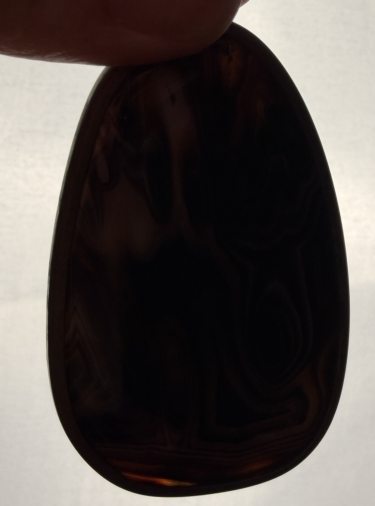 Large Wire Wrapped Banded Agate Teardrop Pendant