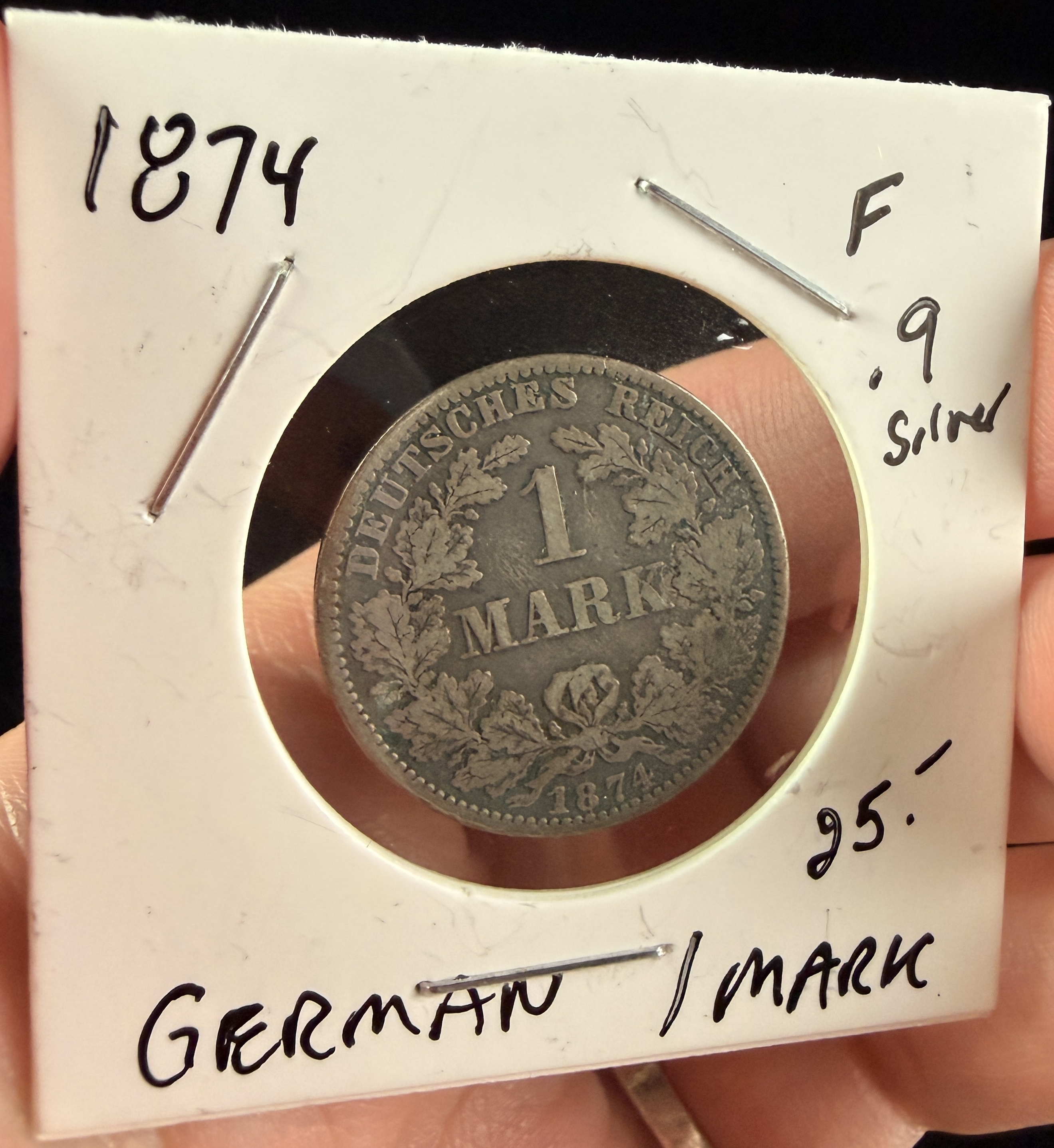 GER 1874-A 1 Mark Silver Coin