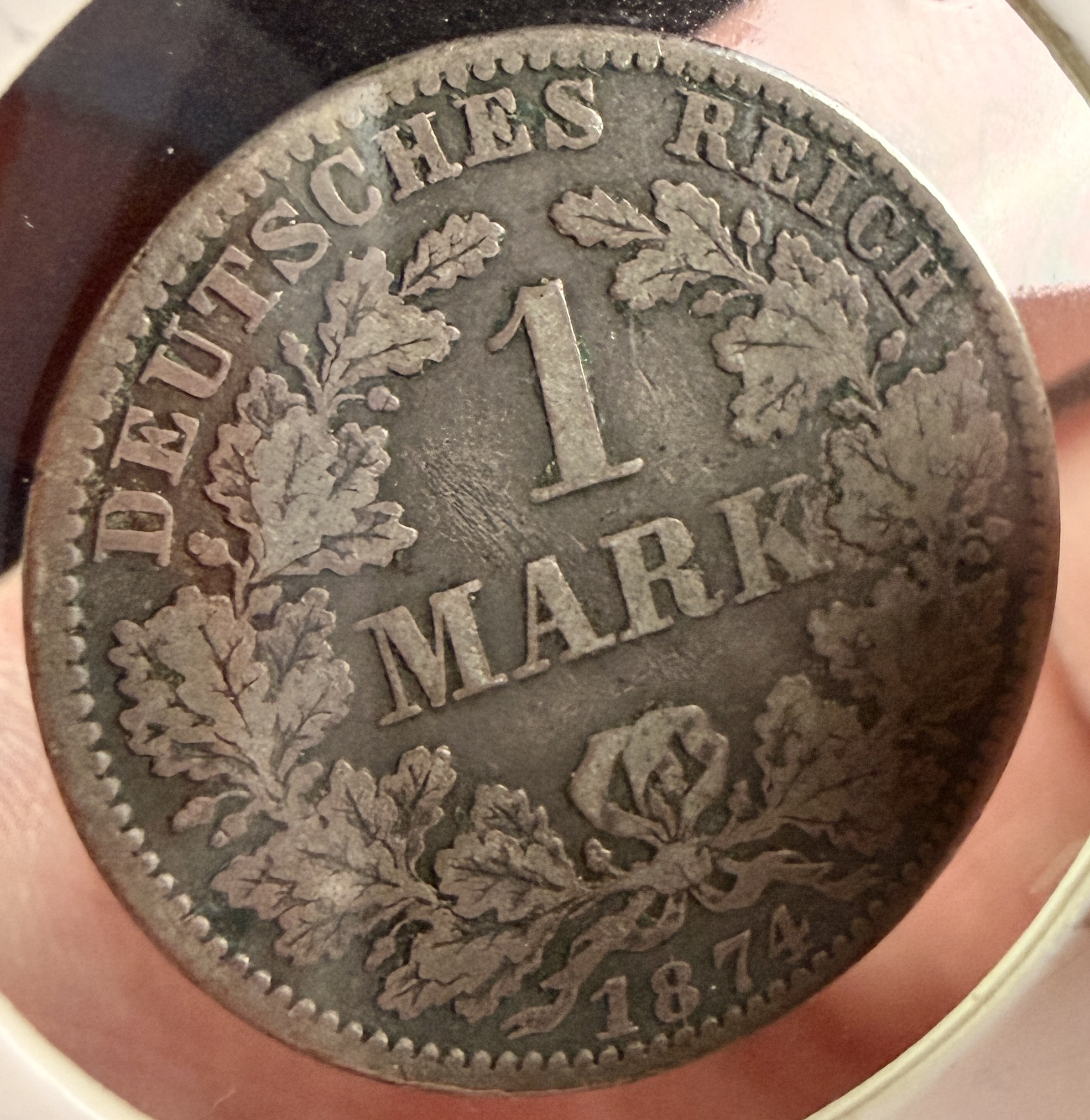 GER 1874-A 1 Mark Silver Coin