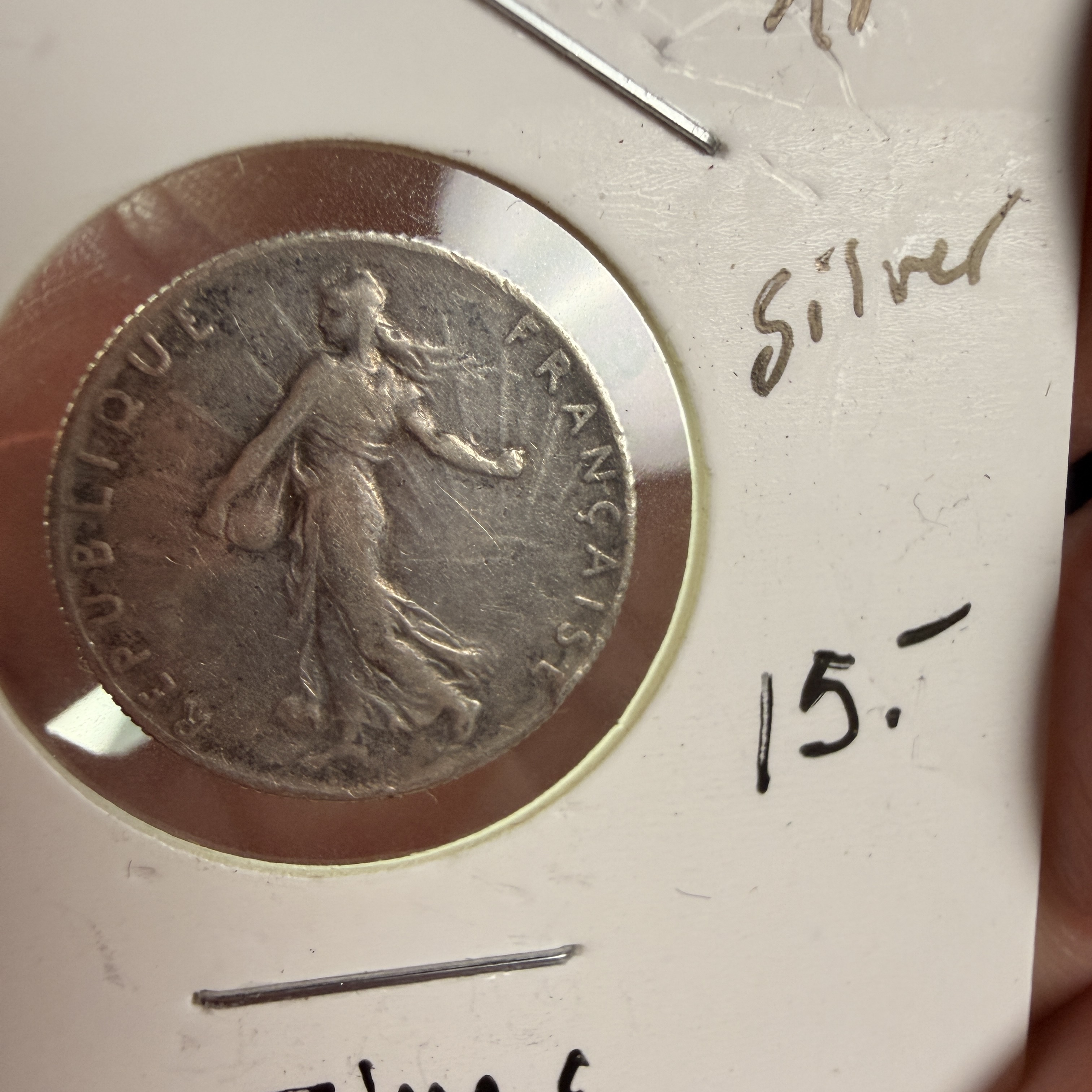 FR 1918 Silver 50 Centimes Coin