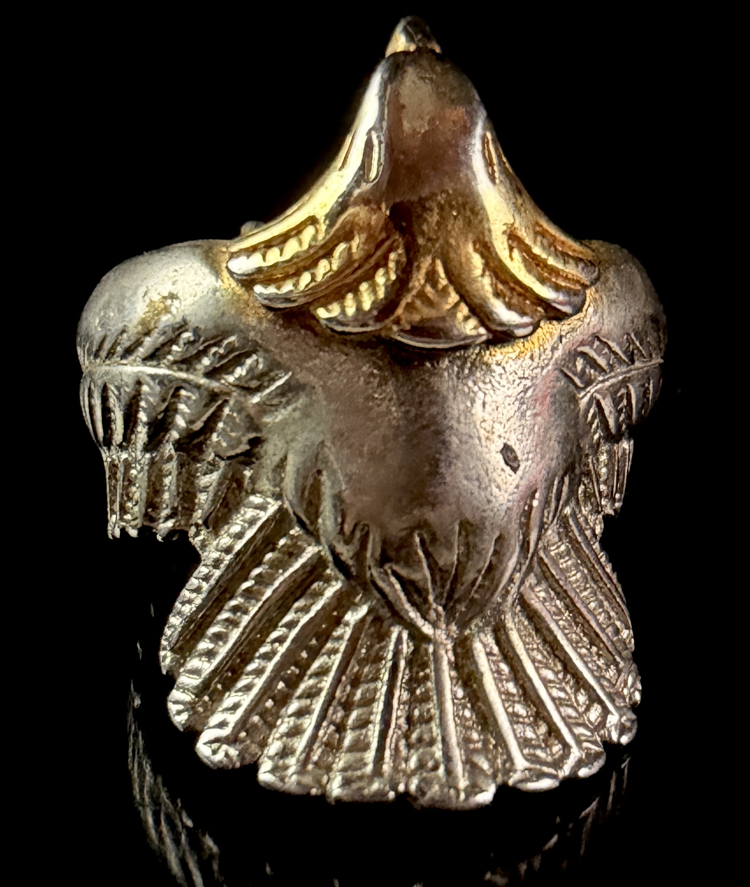 Two-Tone Sterling Silver Eagle Wrap-Around Statement Ring