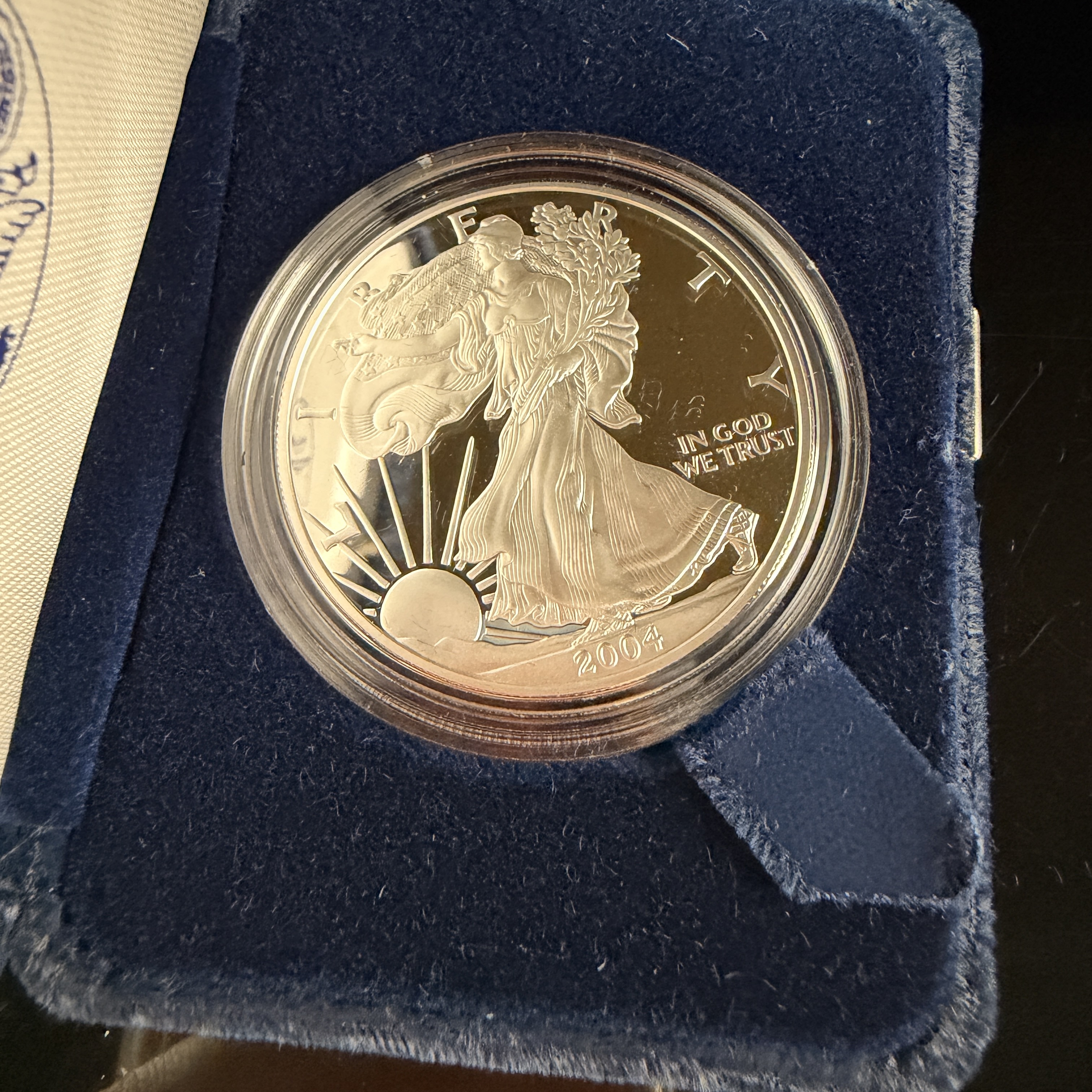 US 2004-W American Silver Eagle One Dollar Proof Coin OGP COA