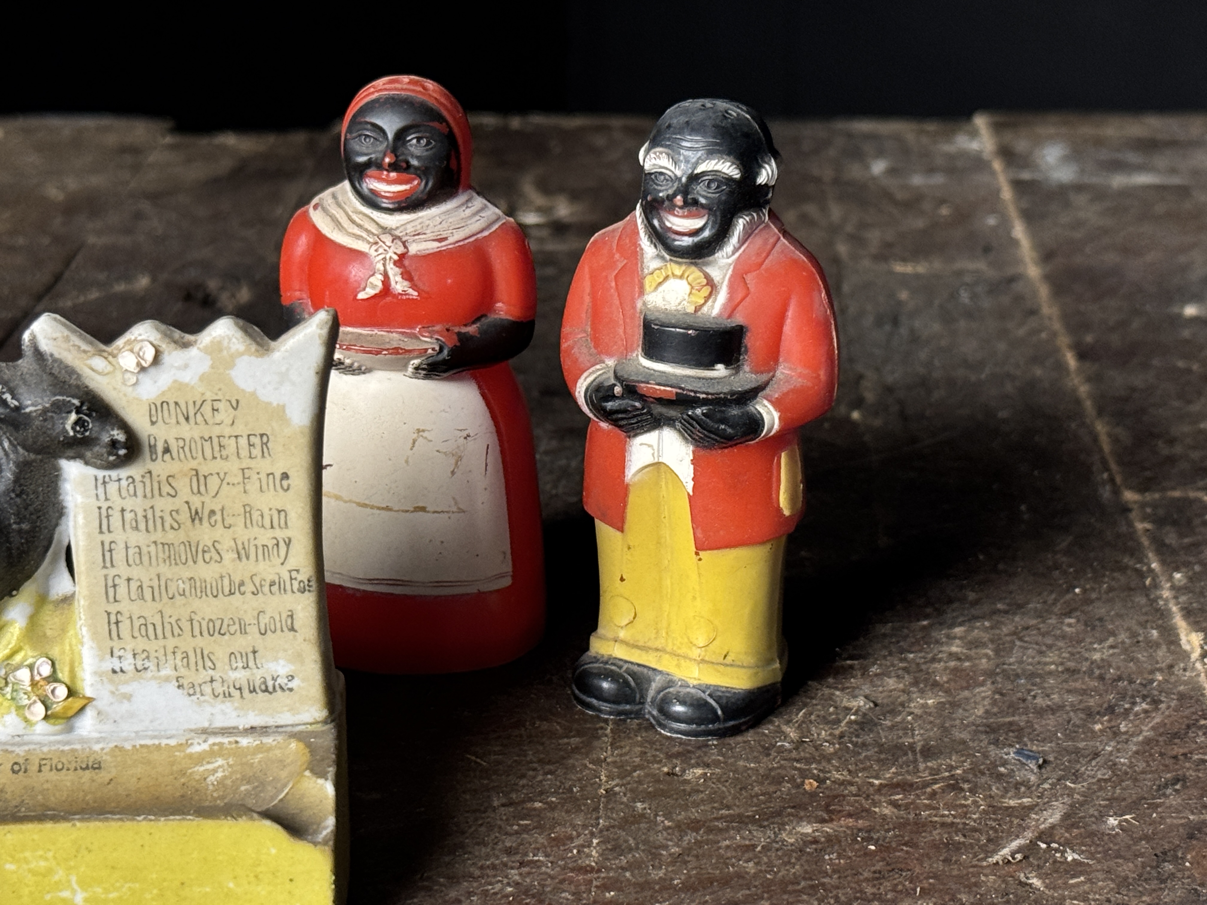 Assortment of Vintage Advertising and Novelty Collectibles Including Planters Mr. Peanut and Florida Souvenirs