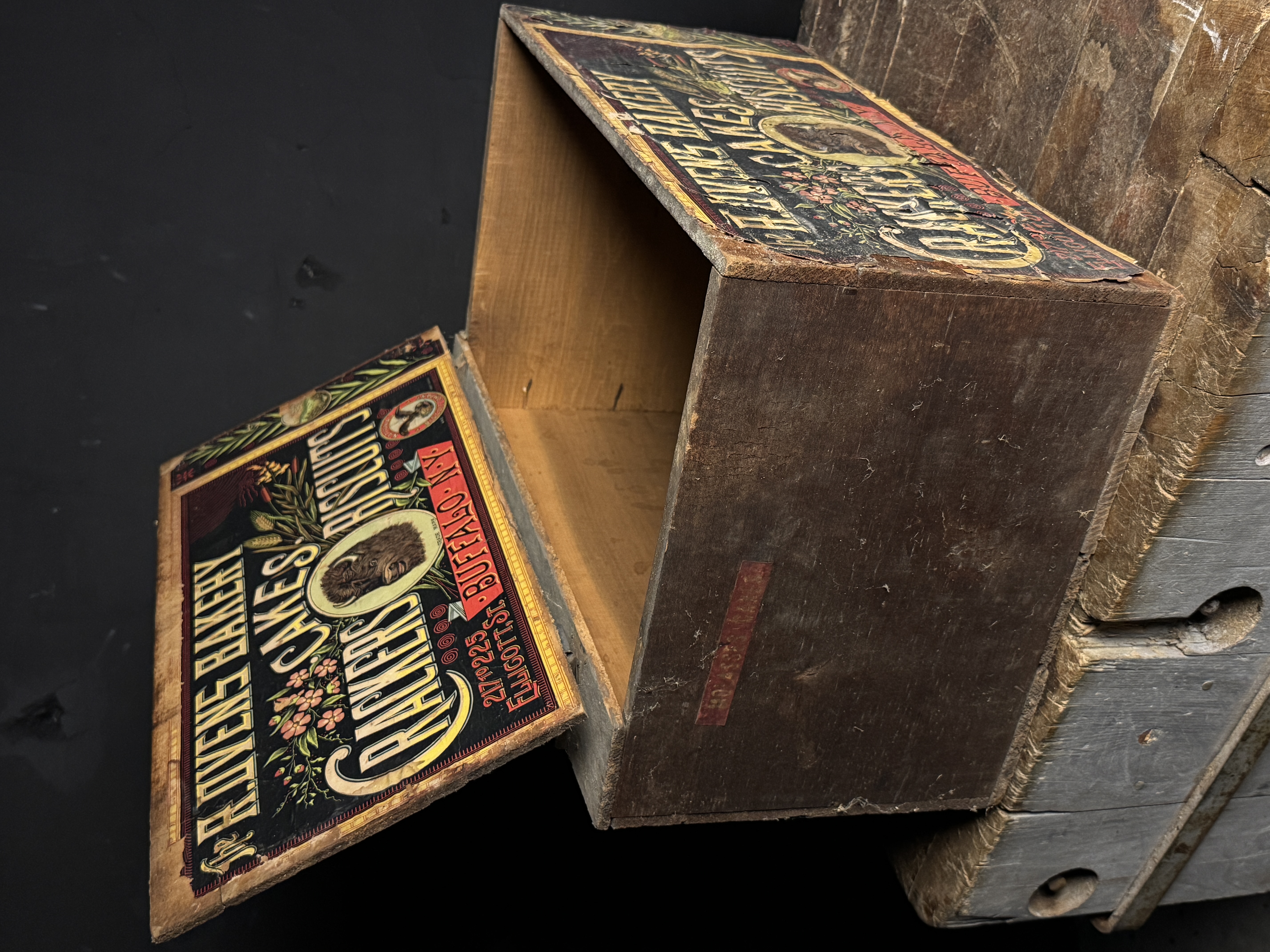 National Biscuit Company R. Ovens Bakery Wood Crate Buffalo New York