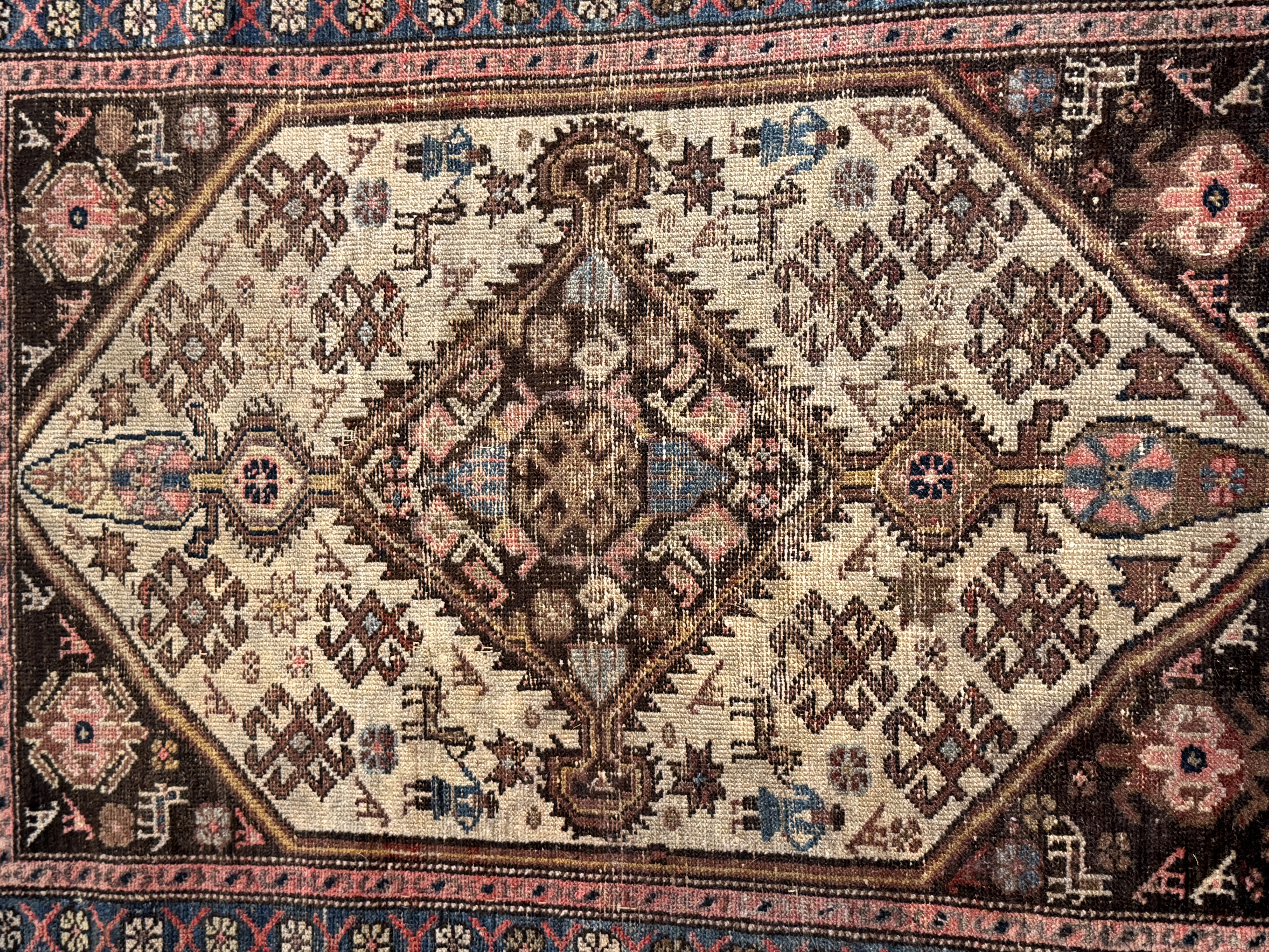 Antique Southwest Persian Tribal Hand-Knotted Wool Rug, Attributed to Qashqai or Khamseh