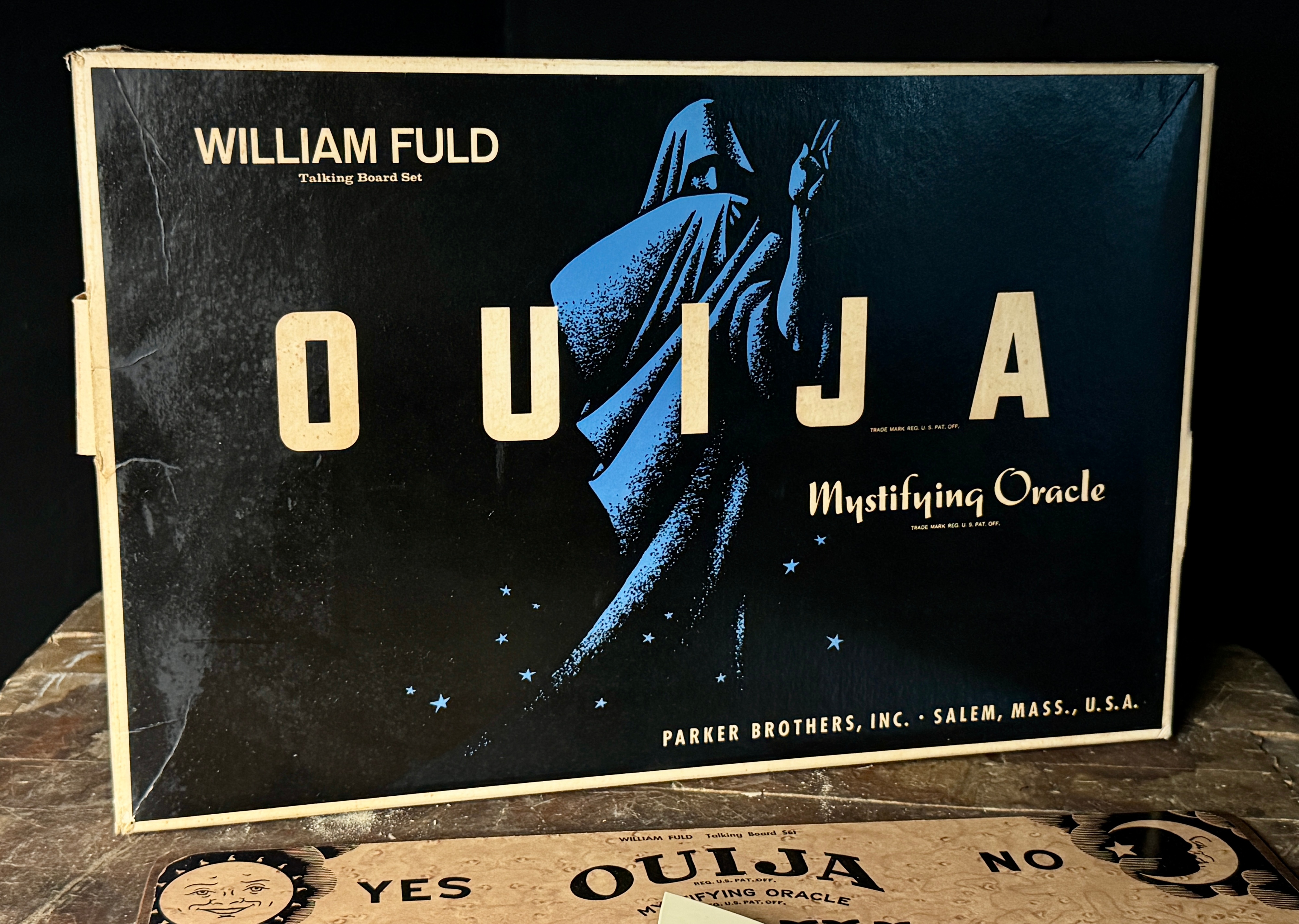William Fuld Ouija Mystifying Oracle Talking Board Set by Parker Brothers Inc.