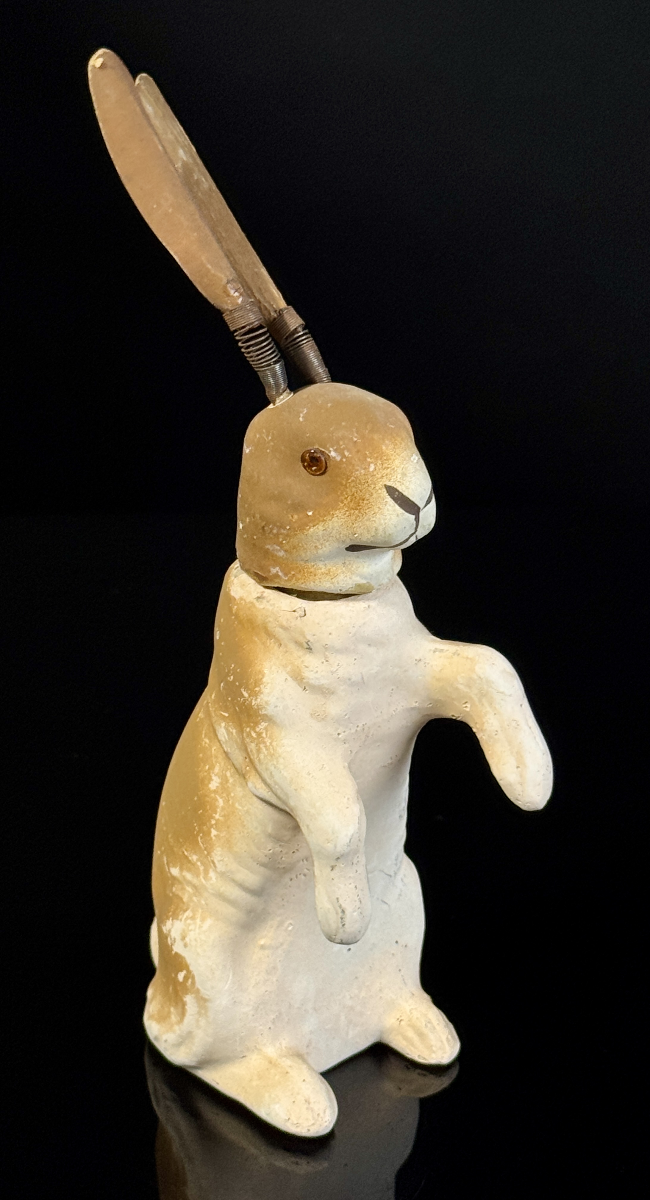 Victorian German Easter Rabbit Candy Container with Nodder Ears
