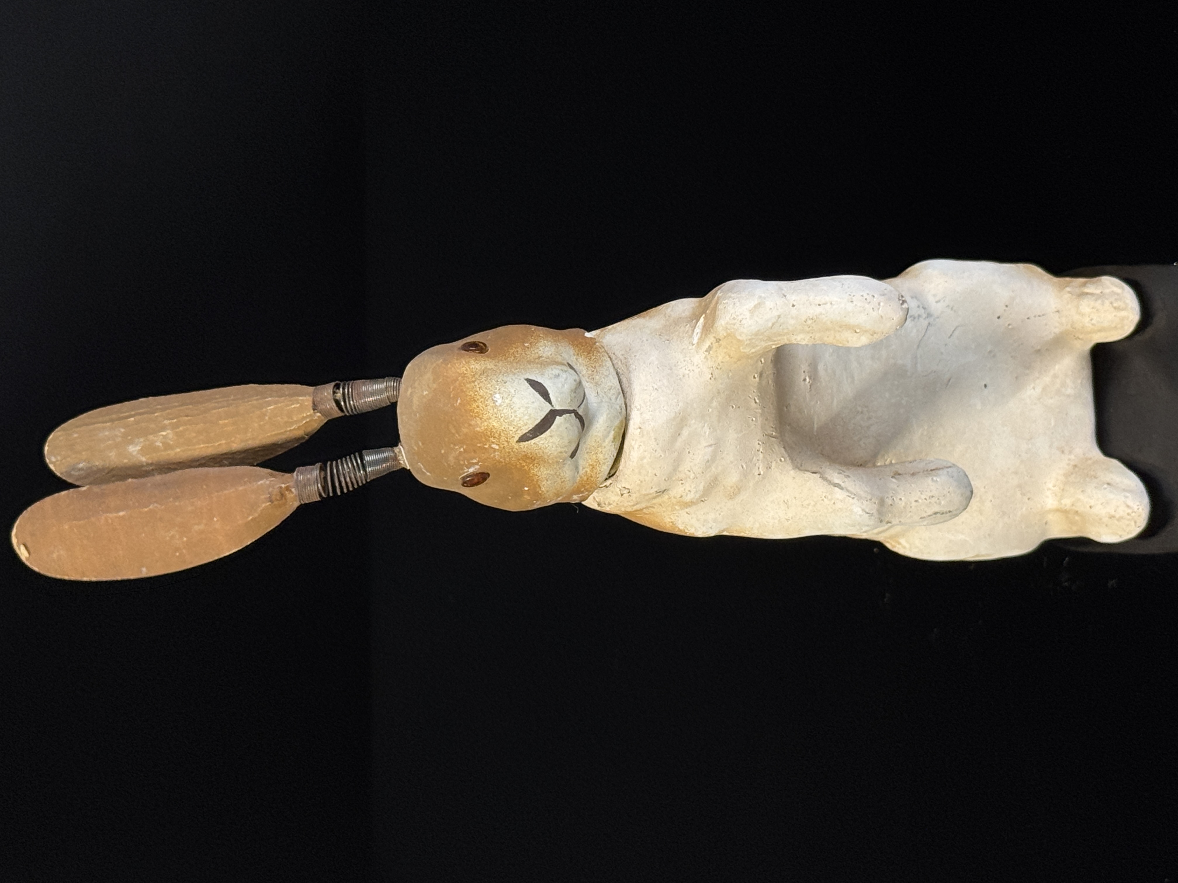 Victorian German Easter Rabbit Candy Container with Nodder Ears