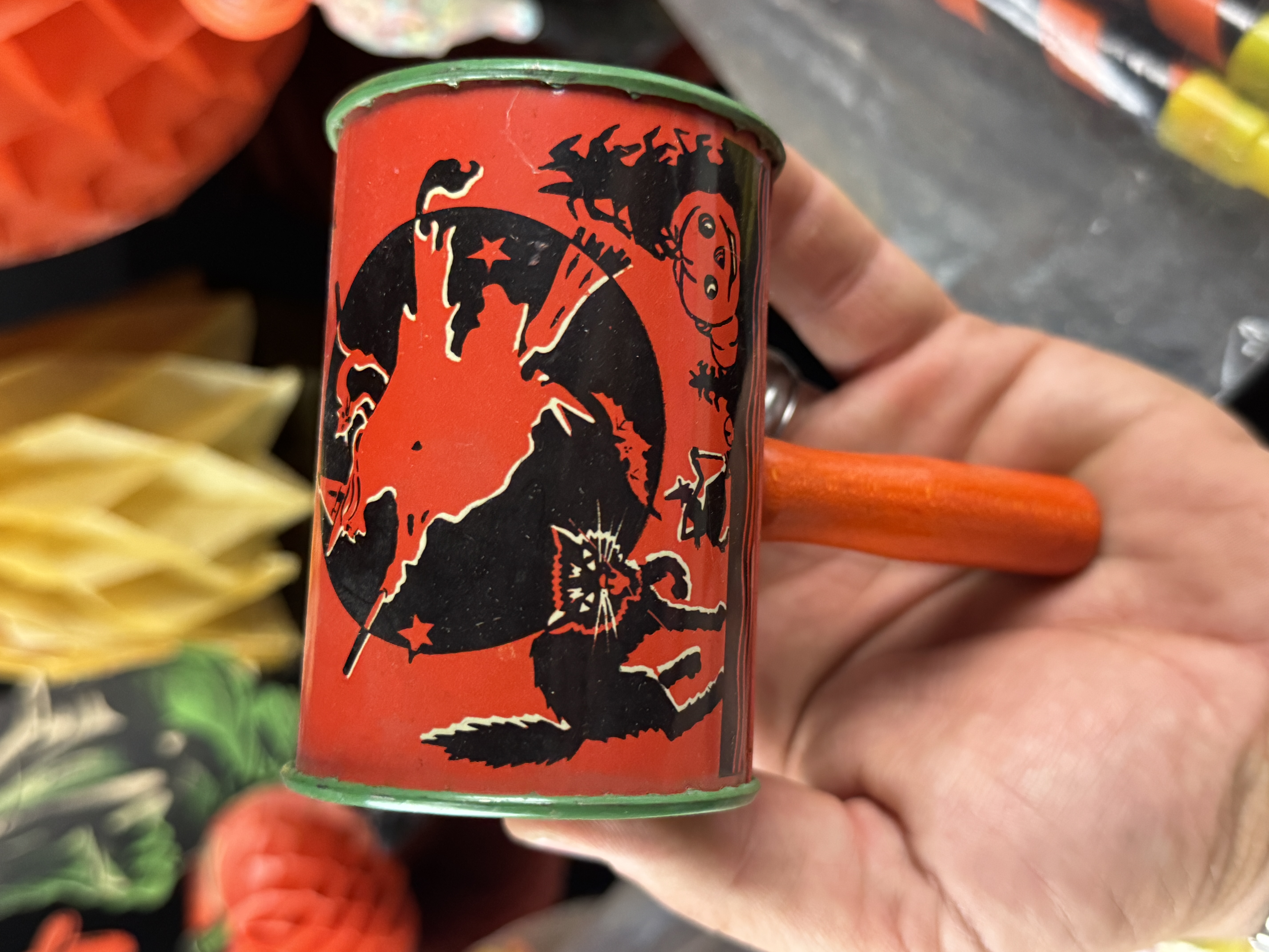 A Collection of Vintage Halloween Decorations and Party Favors featuring Rosbro Plastics