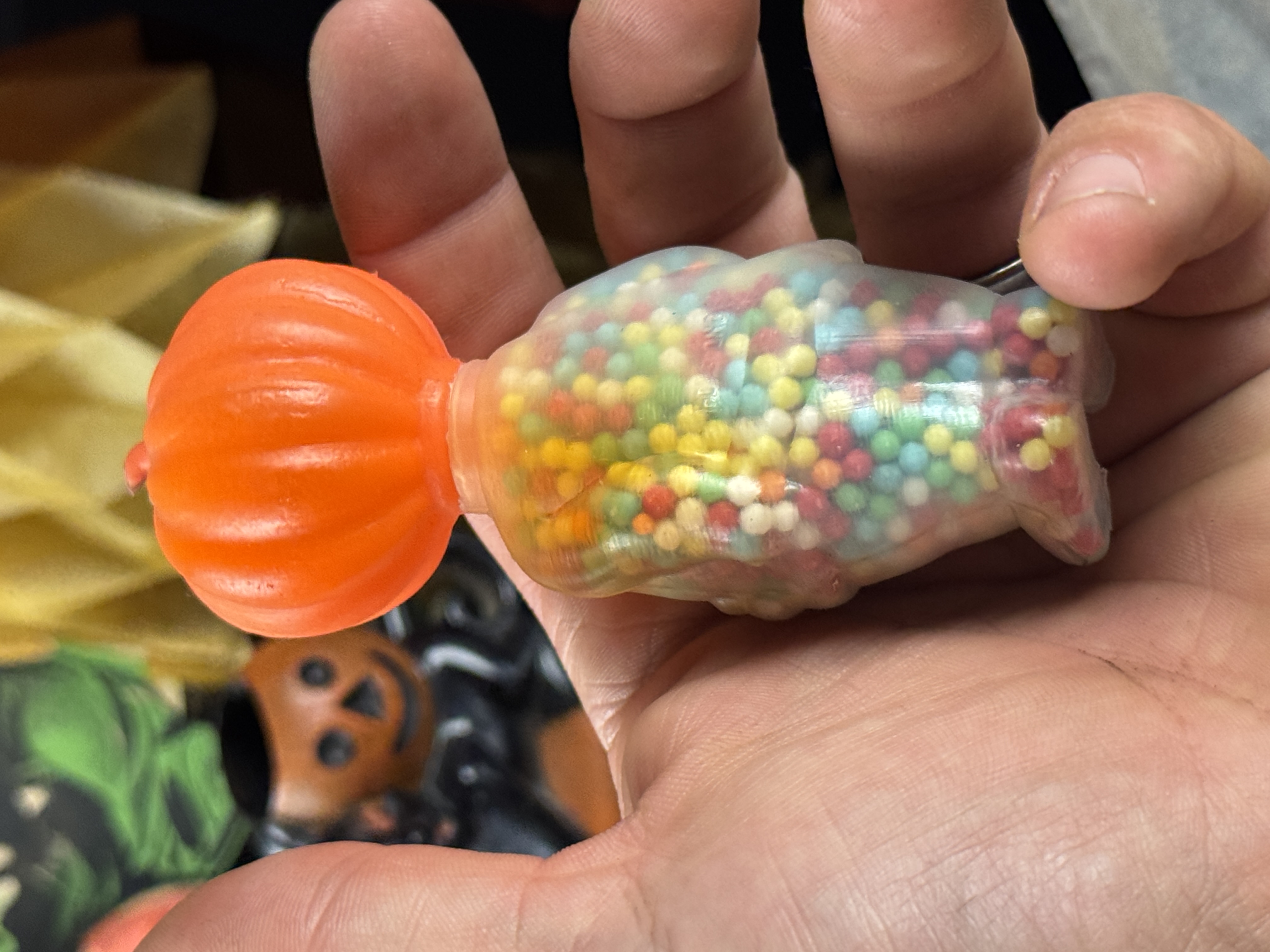 A Collection of Vintage Halloween Decorations and Party Favors featuring Rosbro Plastics