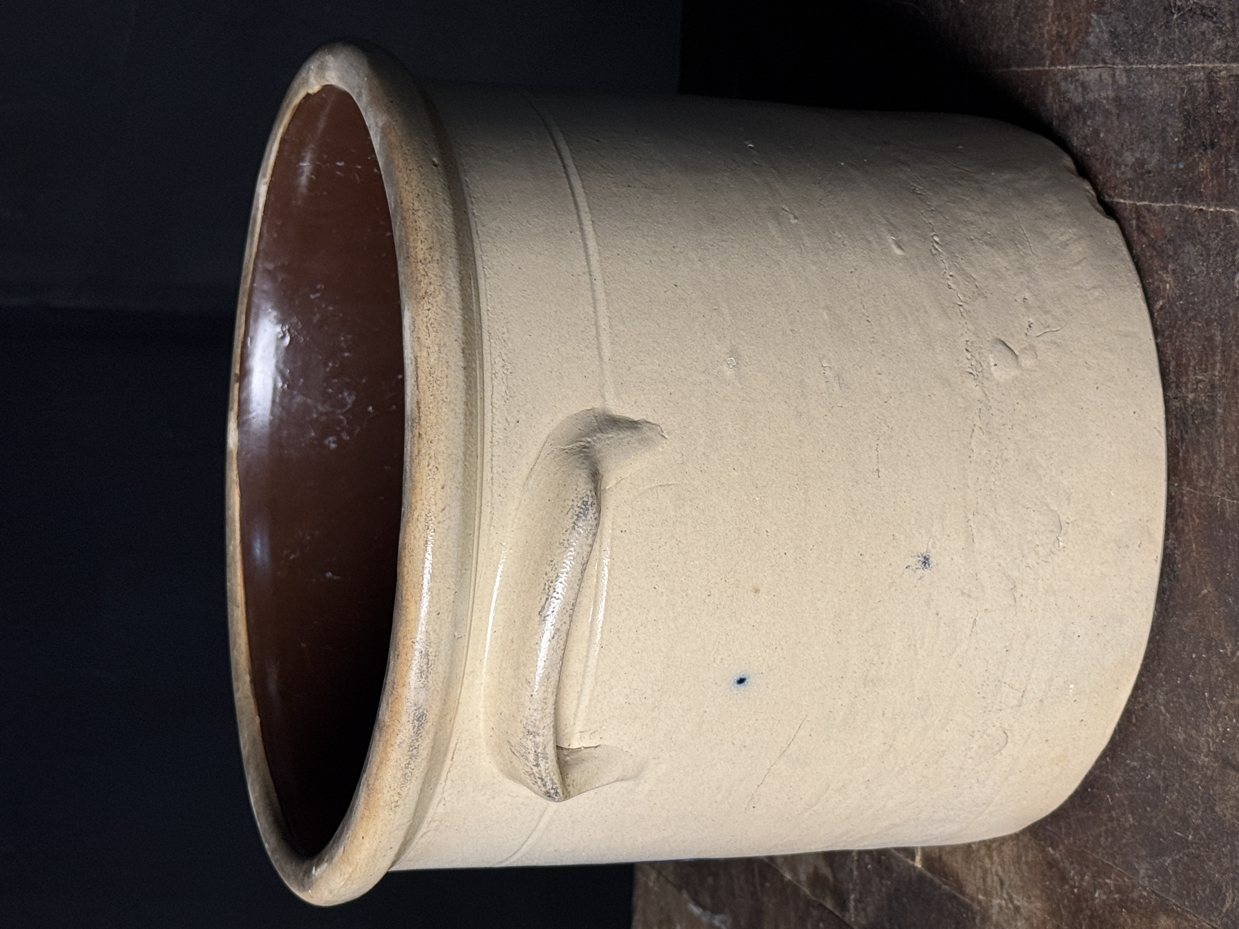 N.A. White and Son Utica New York Two Gallon Cobalt Blue Decorated Stoneware Crock