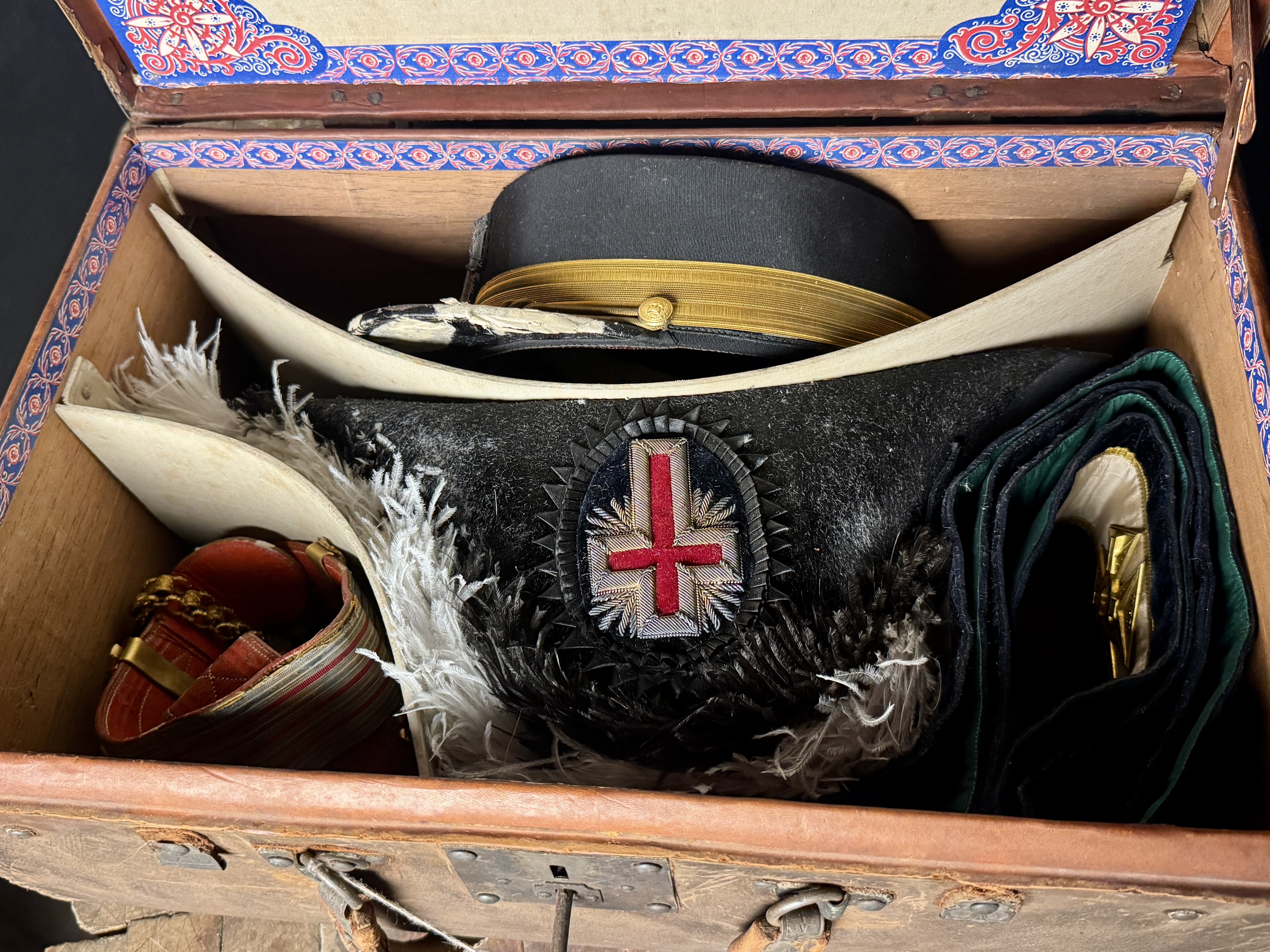 Knights Templar Masonic Regalia Set by Henderson-Ames Company in Original Trunk
