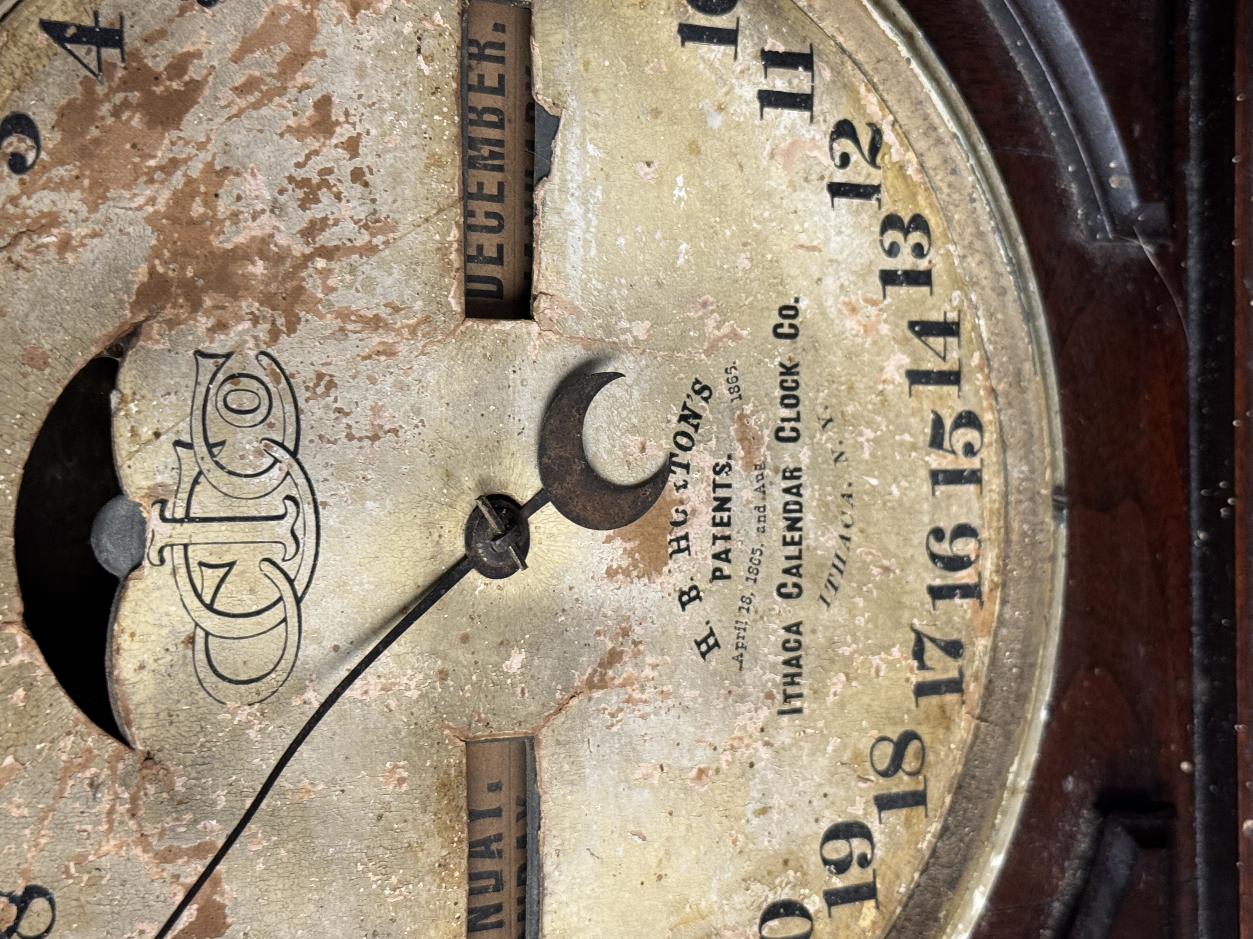 Ithaca Shelf Cottage No. 7 Double Dial Calendar Clock
