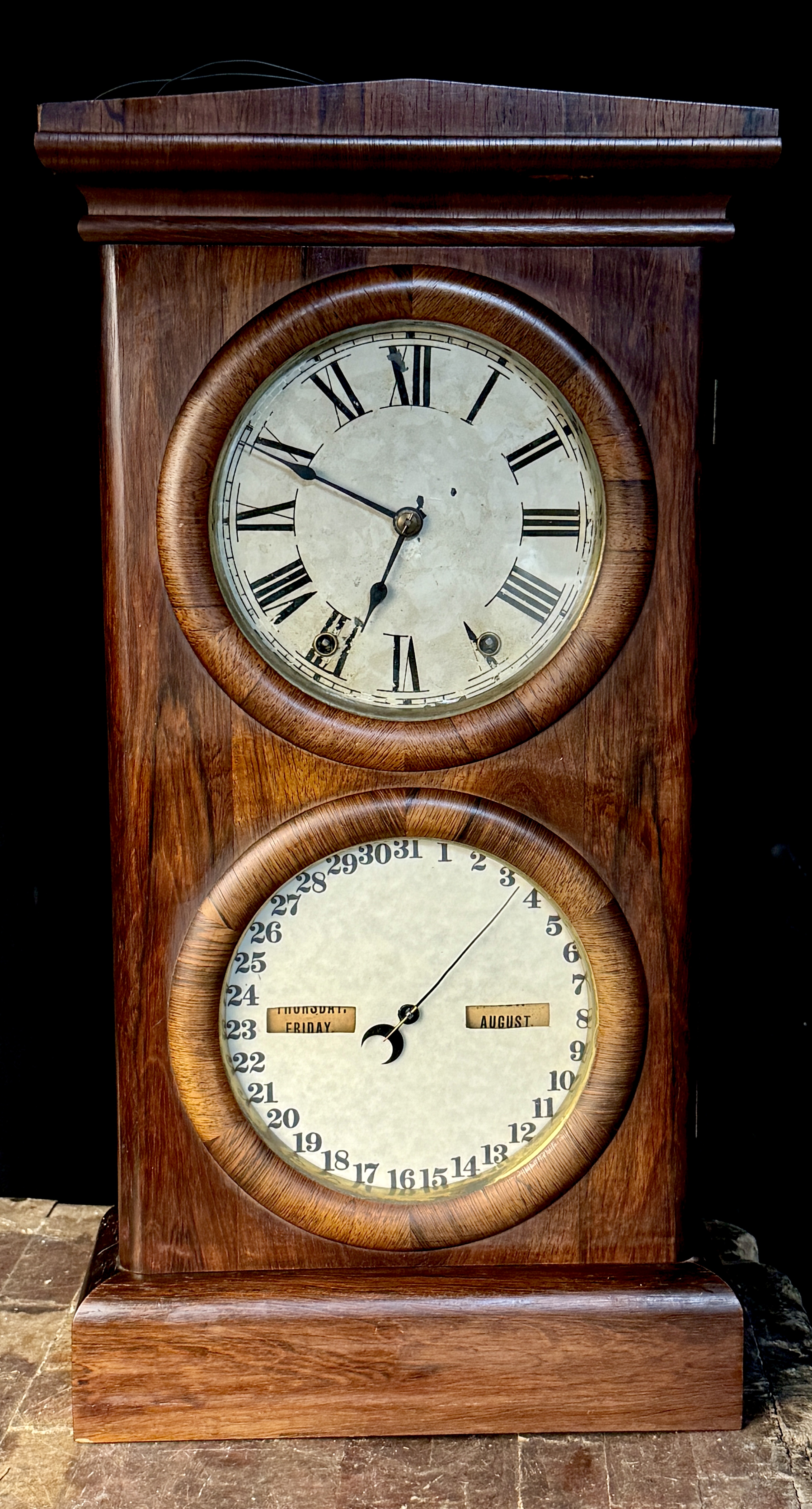 Seth Thomas Parlor No. 3 Double Dial Calendar Clock
