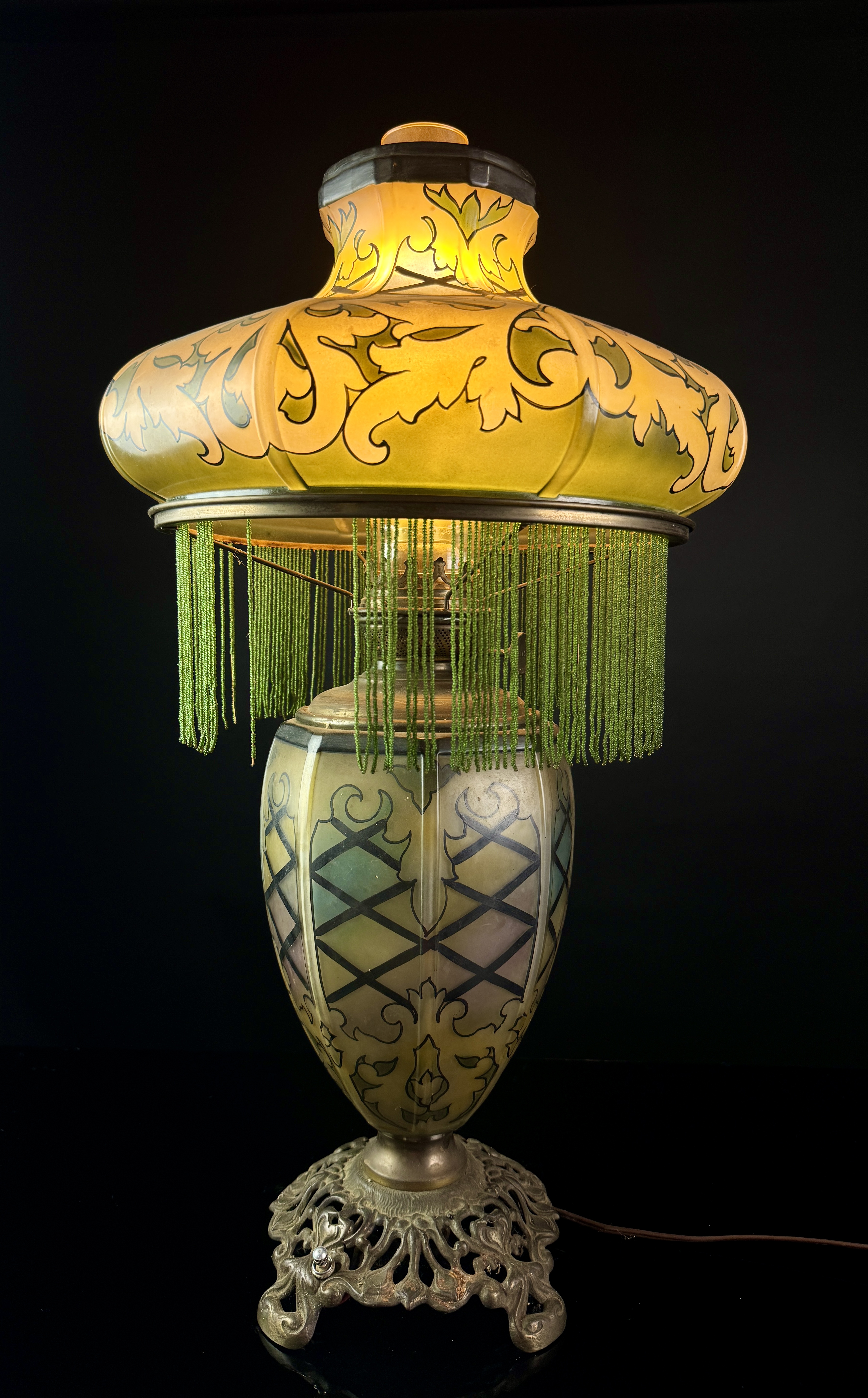 Pittsburgh Lamp Brass and Glass Company Empire Pattern Parlor Lamp
