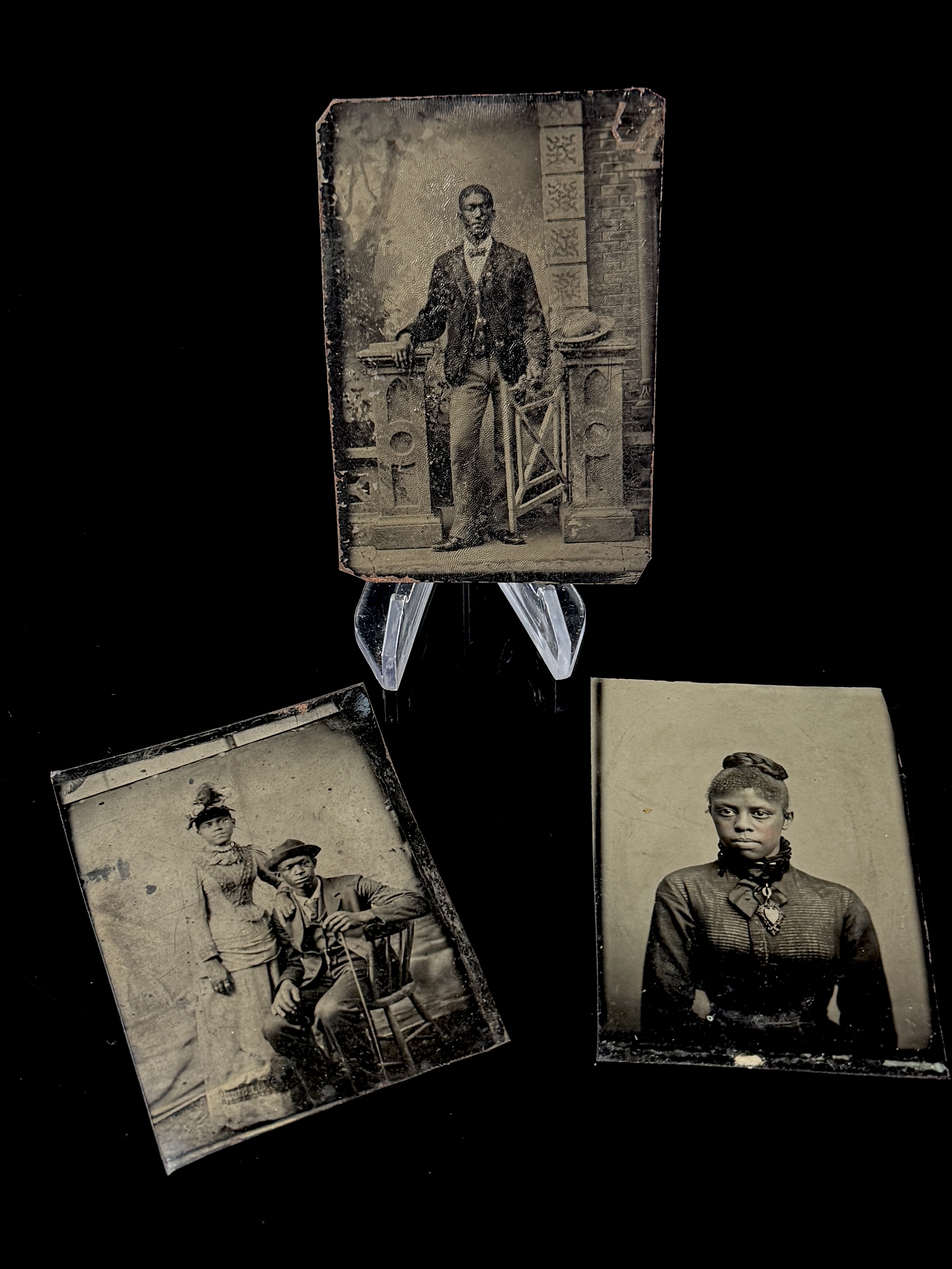 A Trio of 19th-Century African American Tin Types