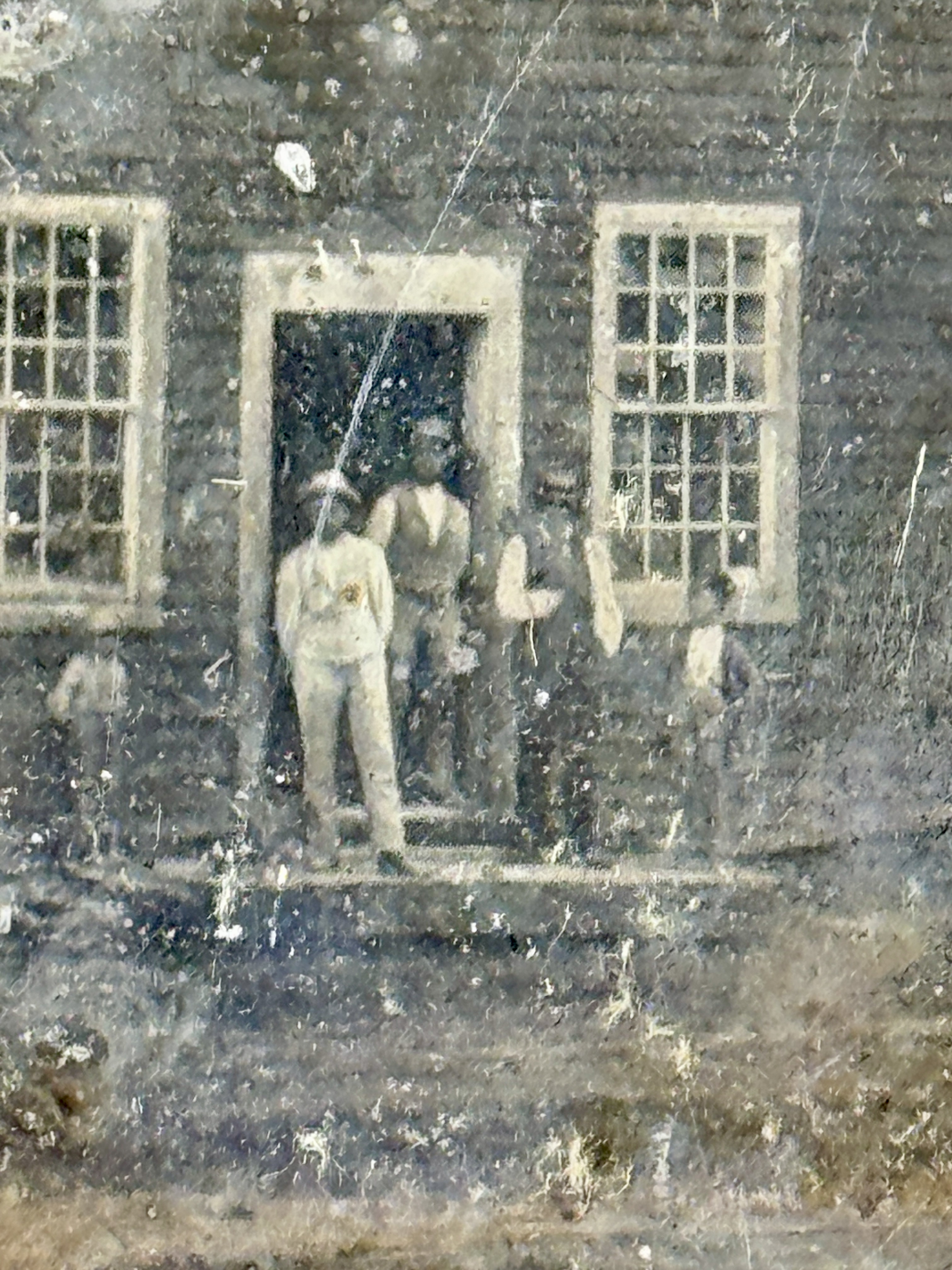African American Sixth-Plate Daguerreotype of a Large Shingled Building