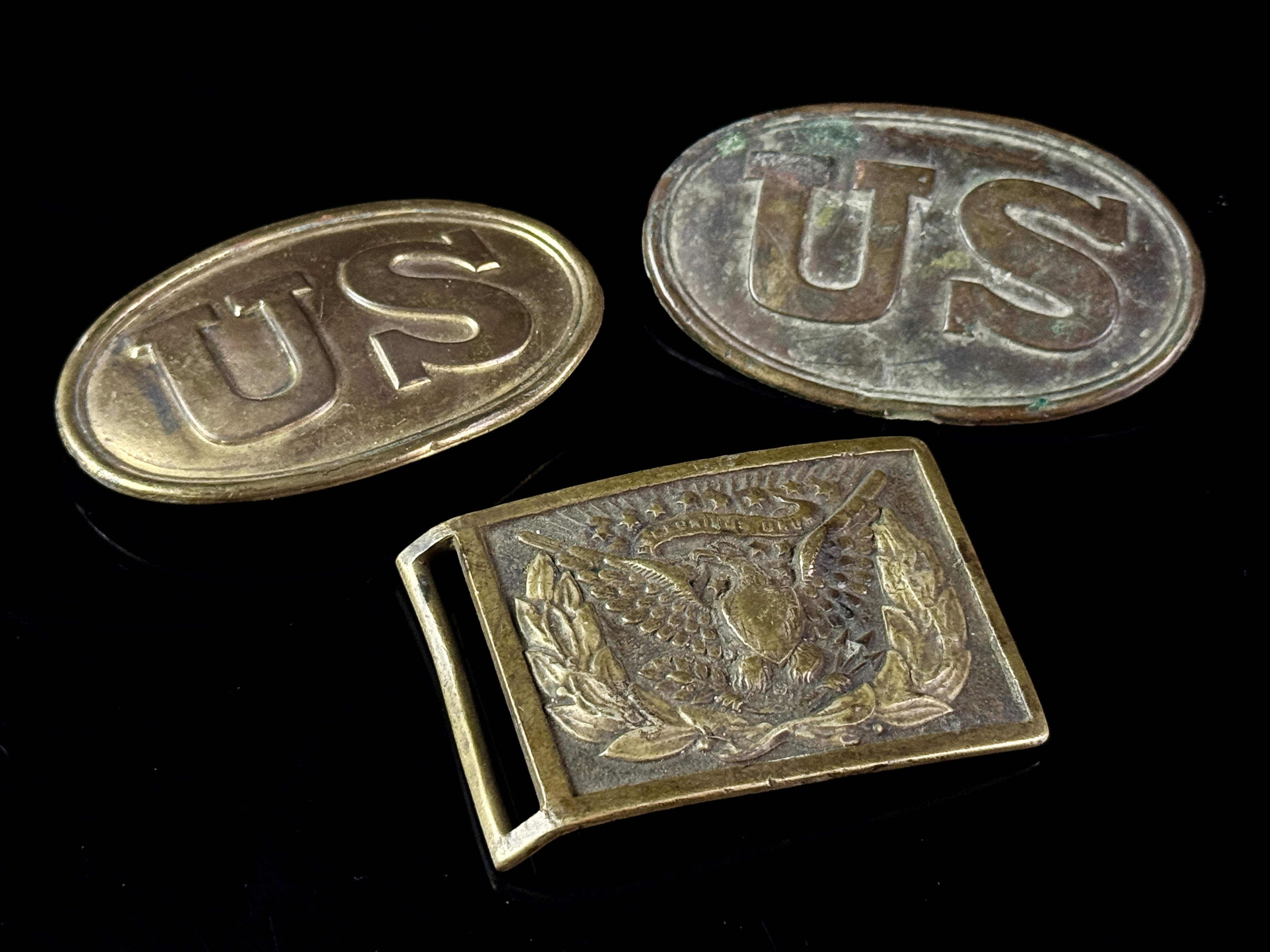 A Trio of 19th Century United States Military Belt Plates