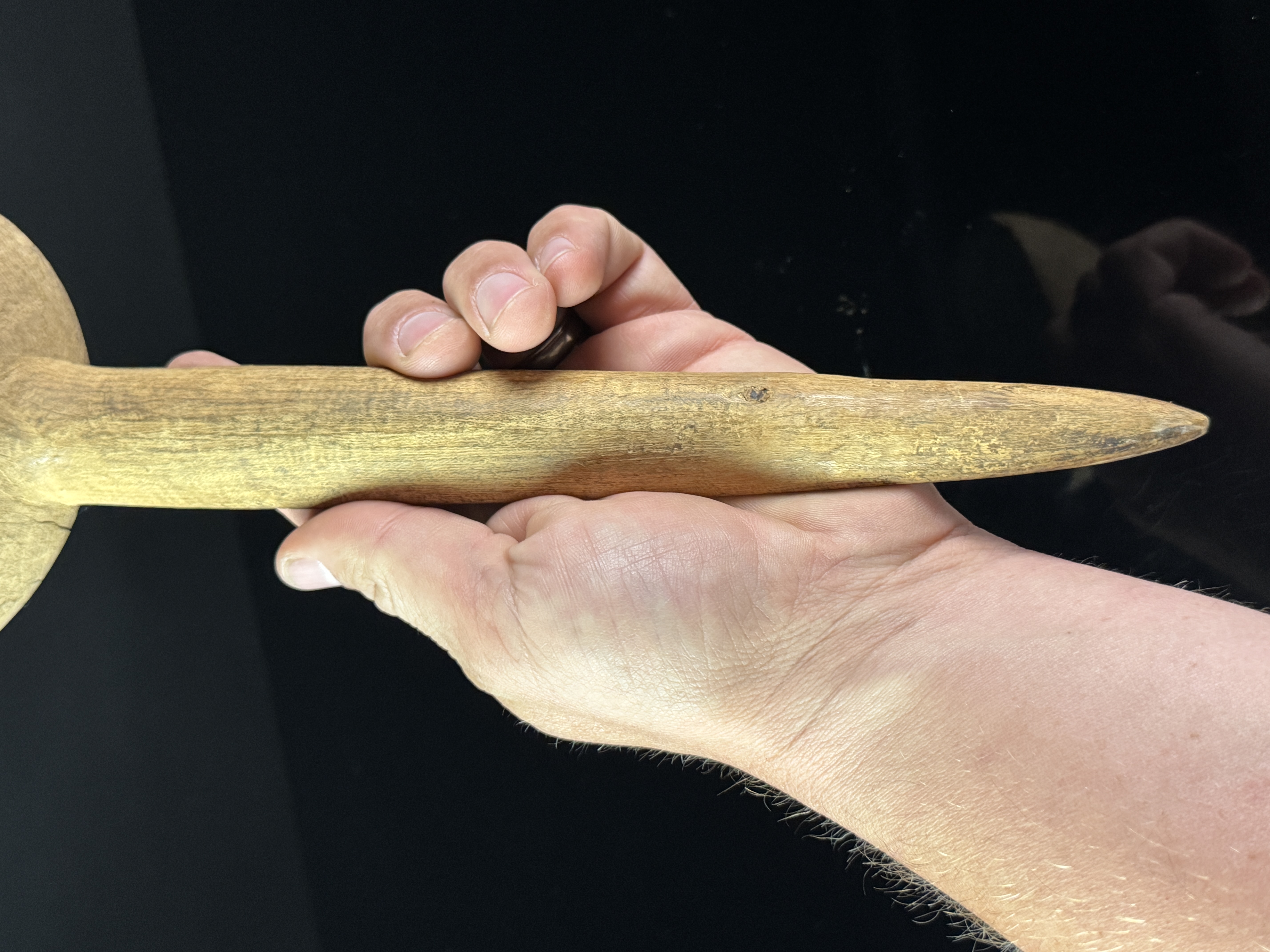 Tuareg Pyrography Decorated Hand Carved Wooden Ladle