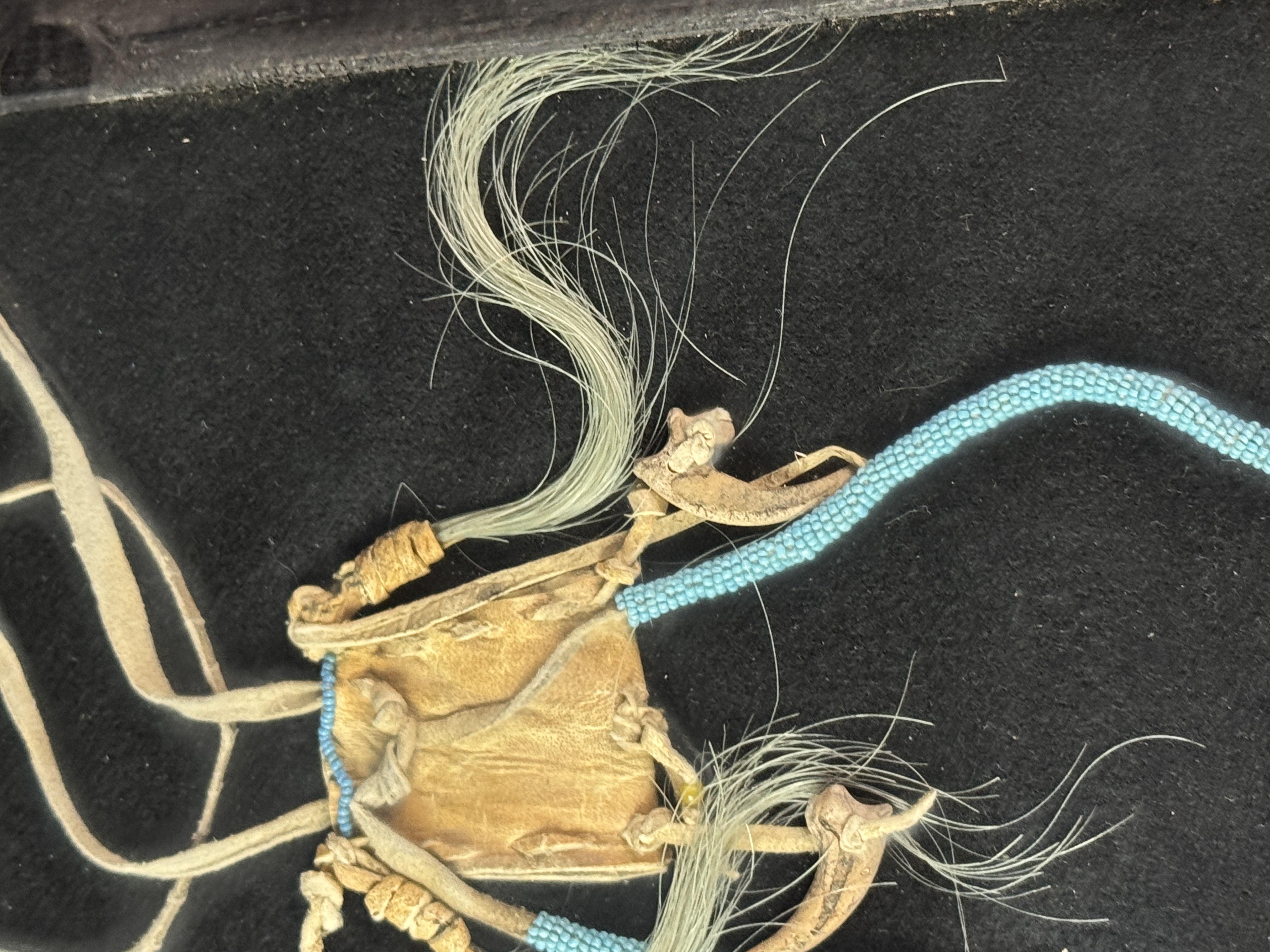 Blackfoot Beaded Hide Medicine Bag with Animal Claws