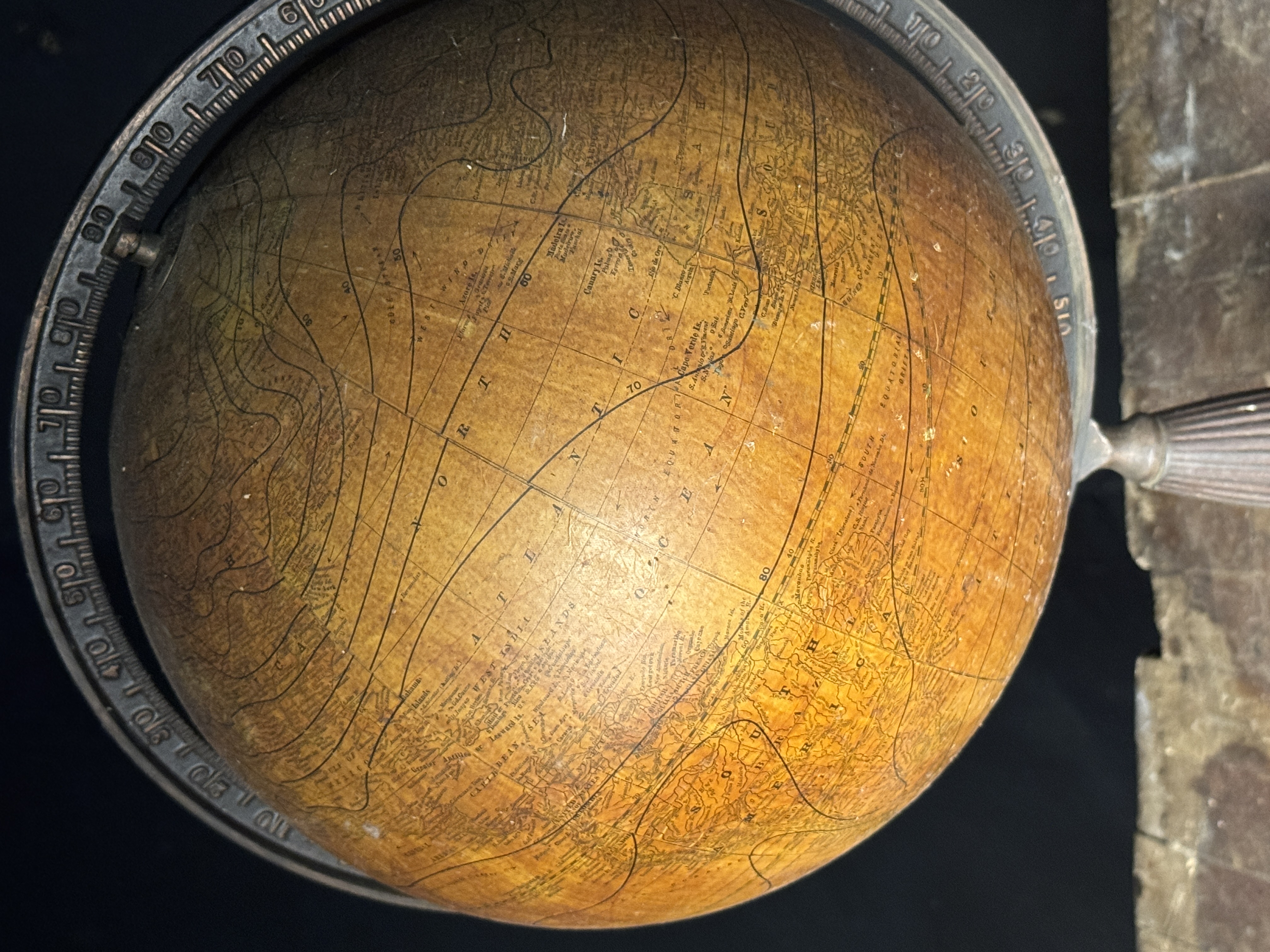 Antique C. F. Weber and Co. 12-Inch Terrestrial Globe on Cast Iron Claw Foot Stand