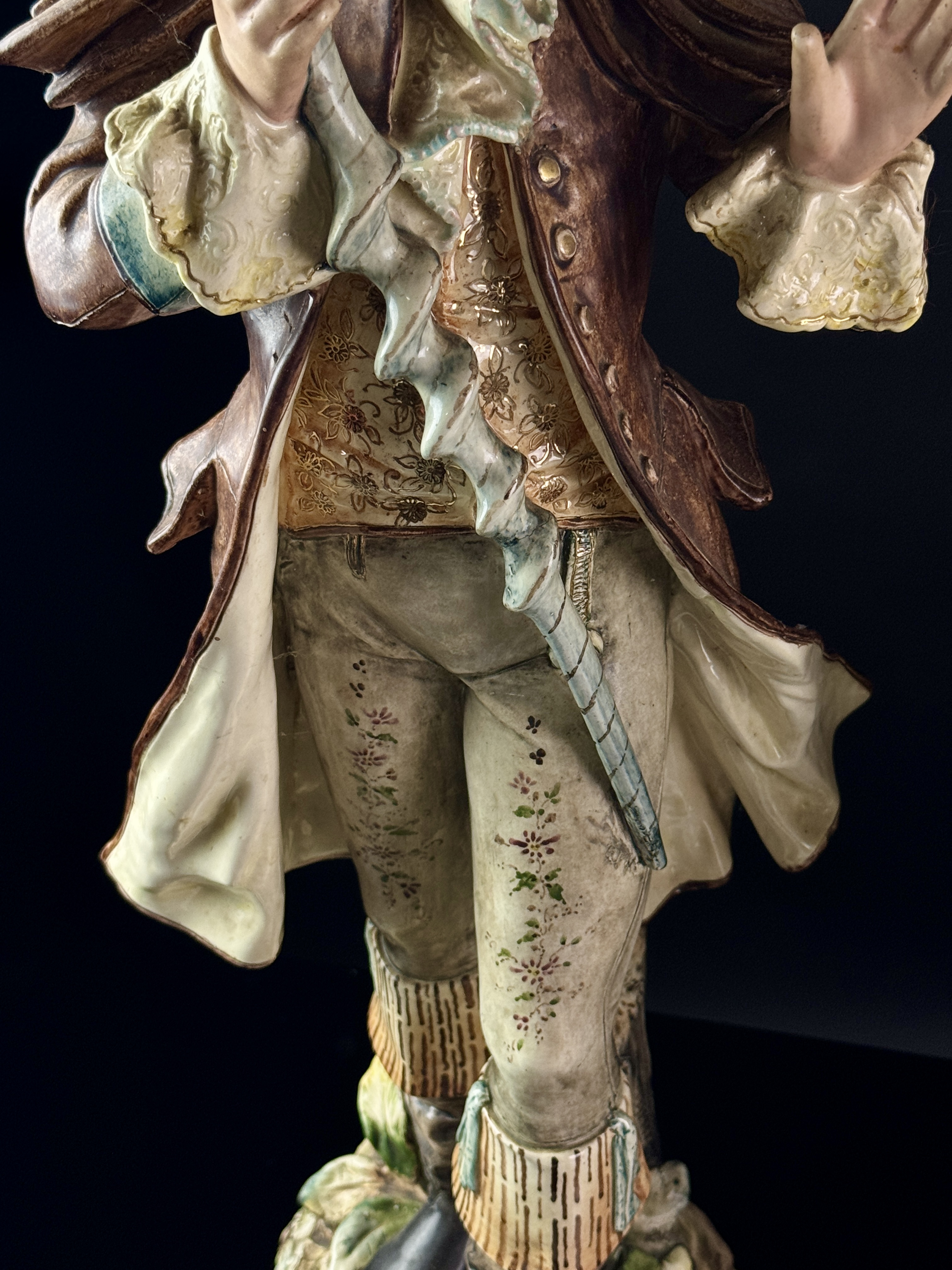 A Large Pair of Royal Dux Bohemia Porcelain Incroyable and Merveilleuse Figures
