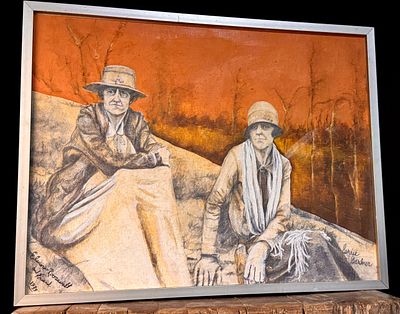 Carrie Gardner, Eleanor Roosevelt and Friend, 1939. This mixed media work on stretched canvas 