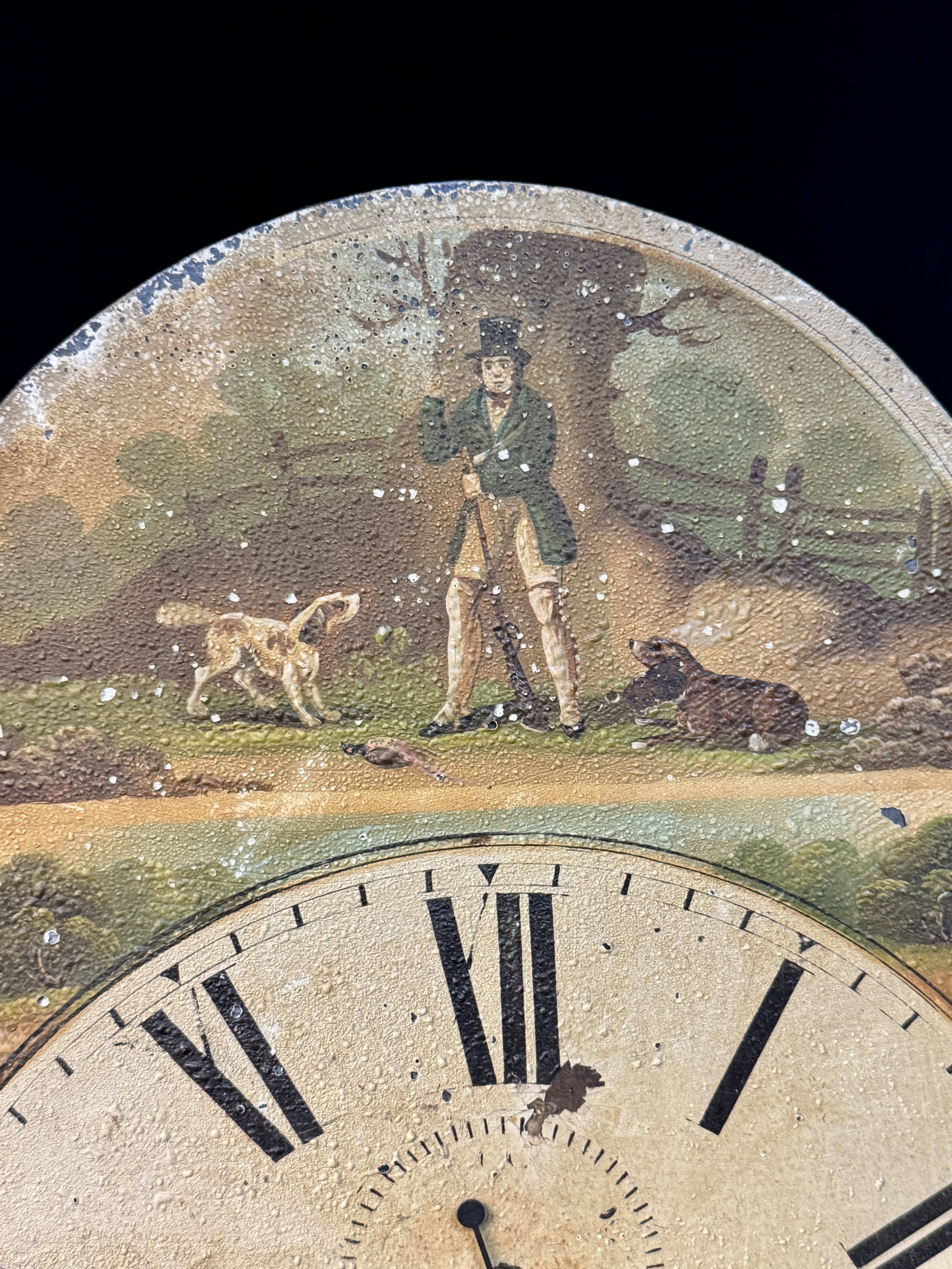 John White of Winterbourne Eight Day Longcase Clock Dial and Movement