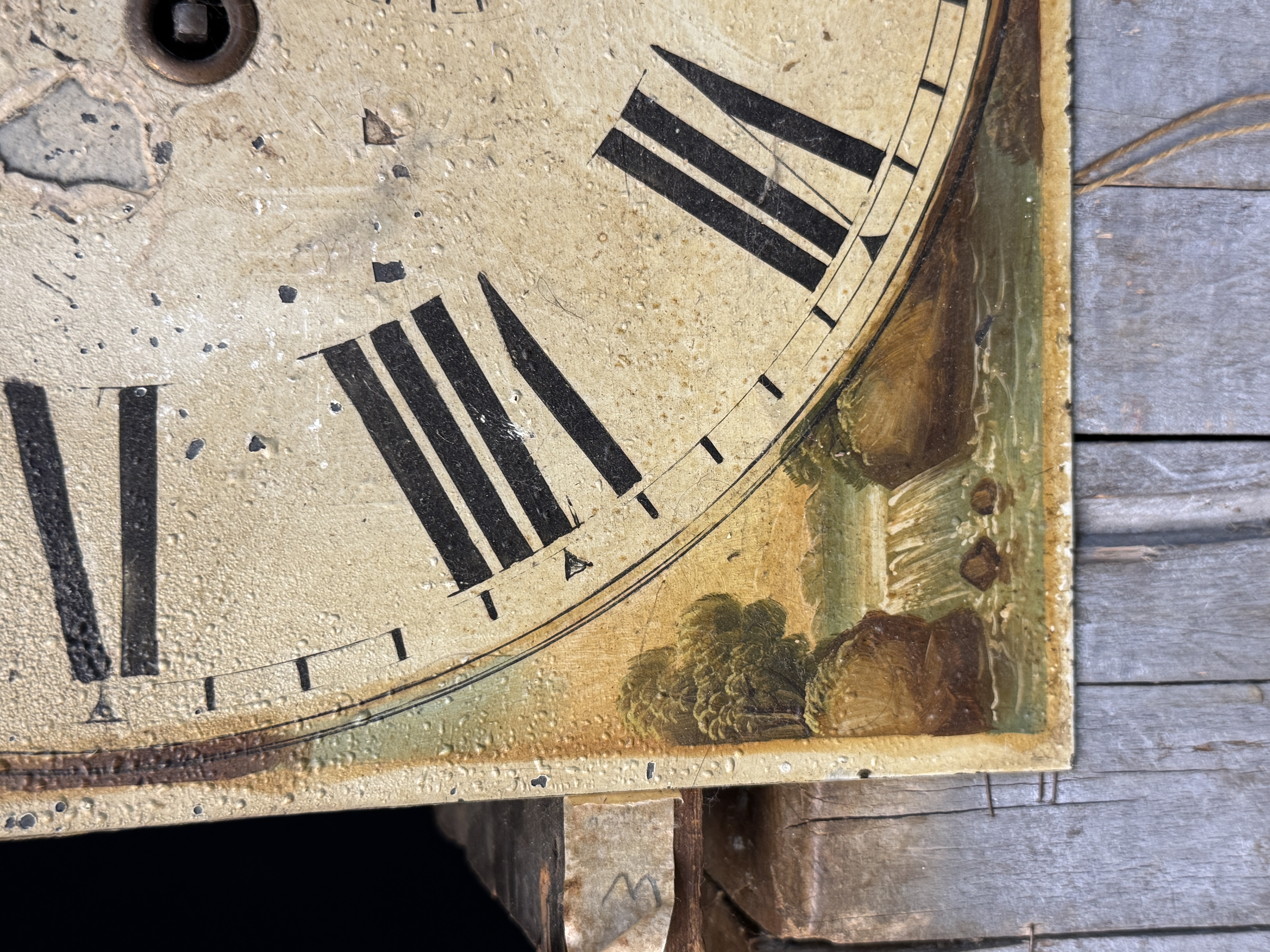John White of Winterbourne Eight Day Longcase Clock Dial and Movement
